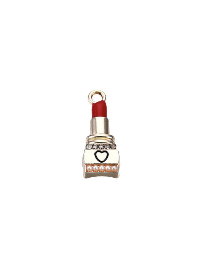 GOLD LIPSTICK CHARM