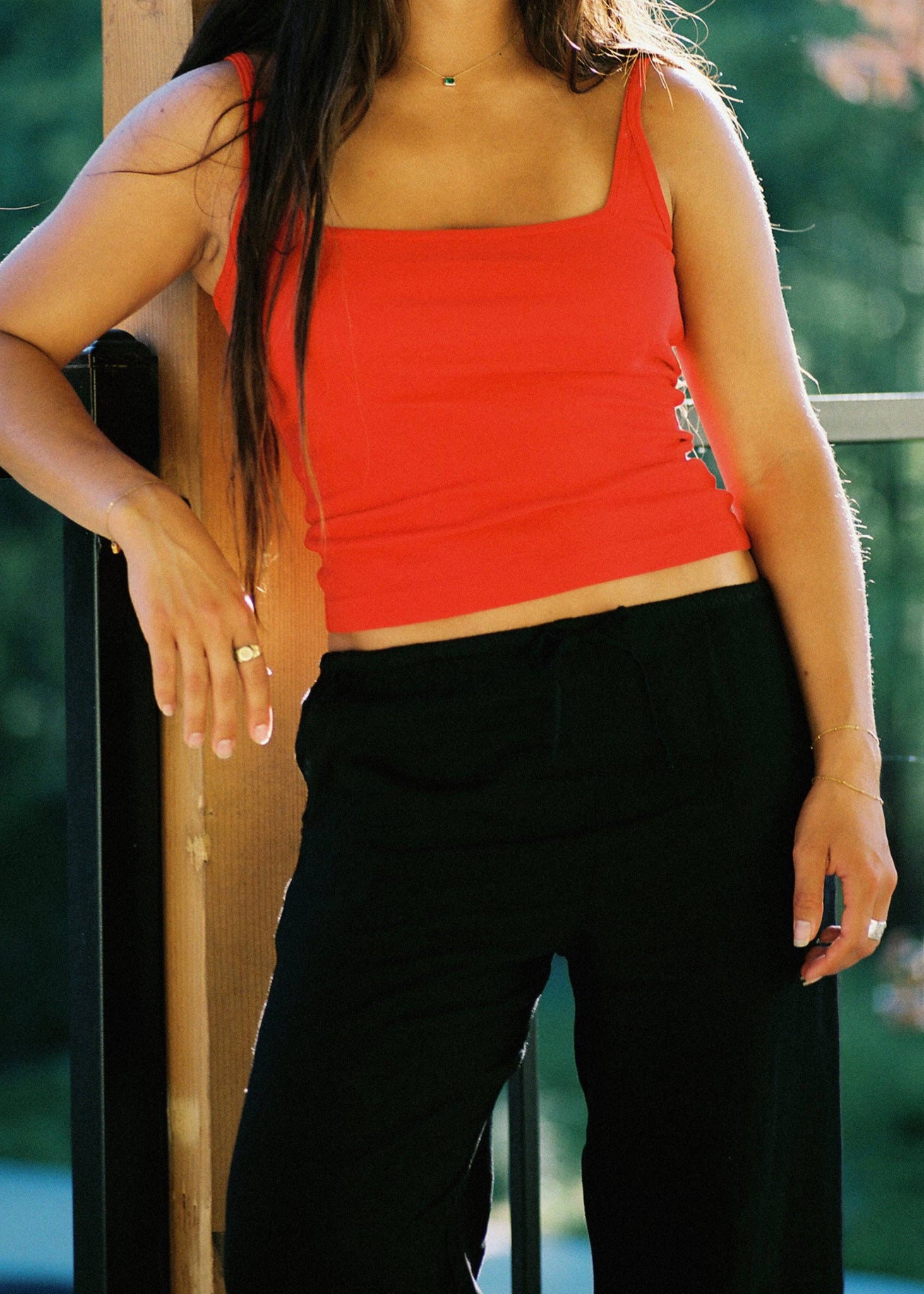 CRIS SQUARE NECK TANK