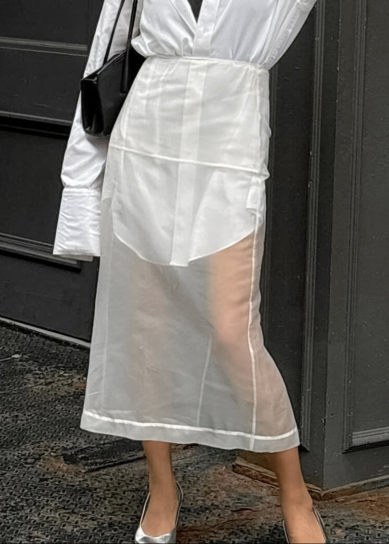 AS SHEER AS POSSIBLE MIDI-SKIRT