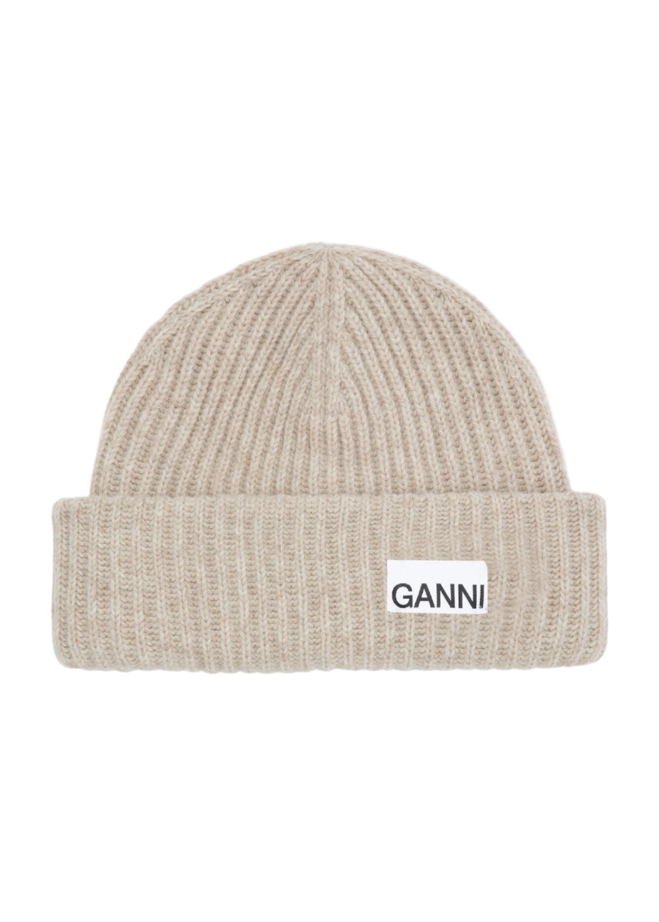 GANNI STRUCTURED RIB BEANIE