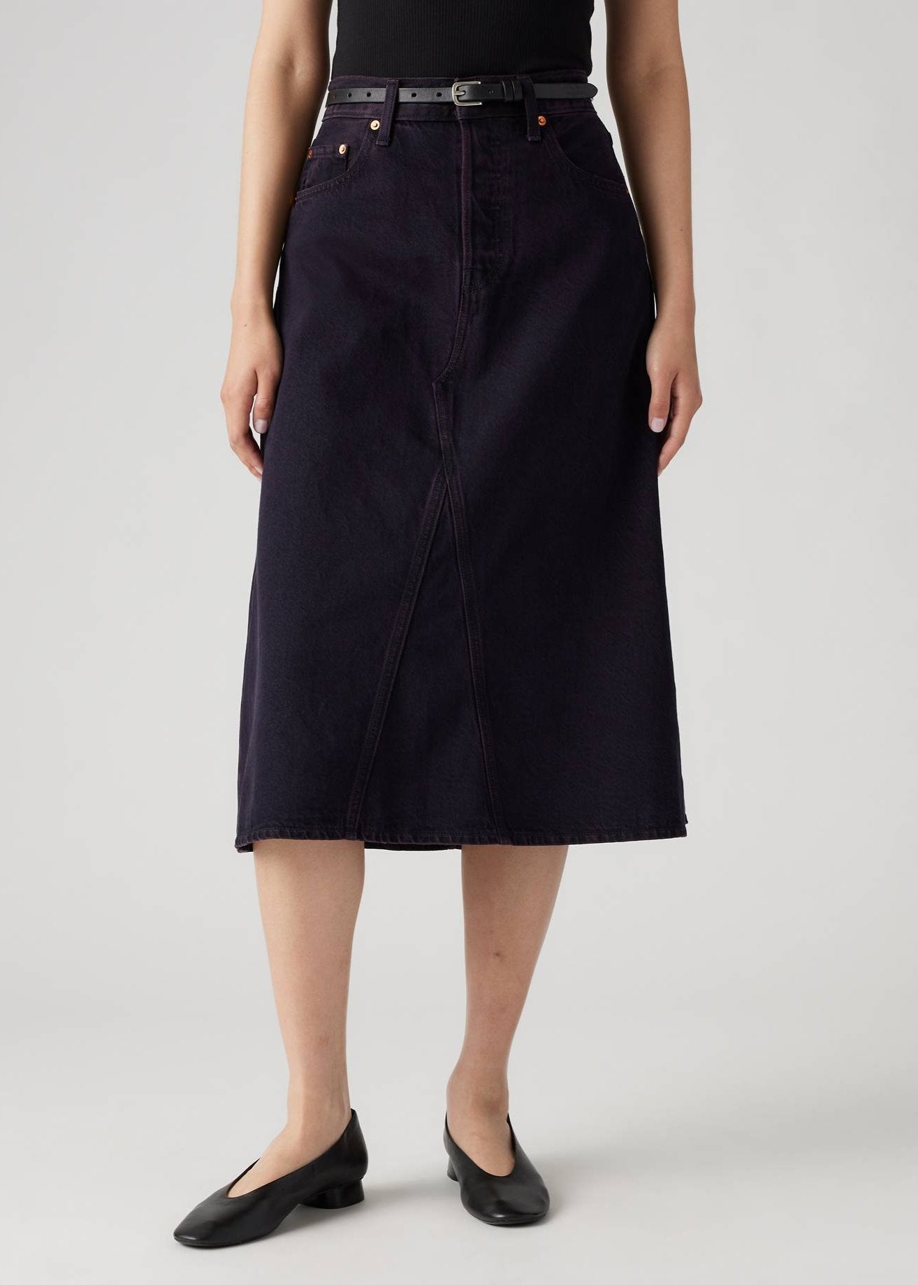 LEVI'S HIGH RISE DECON DENIM SKIRT