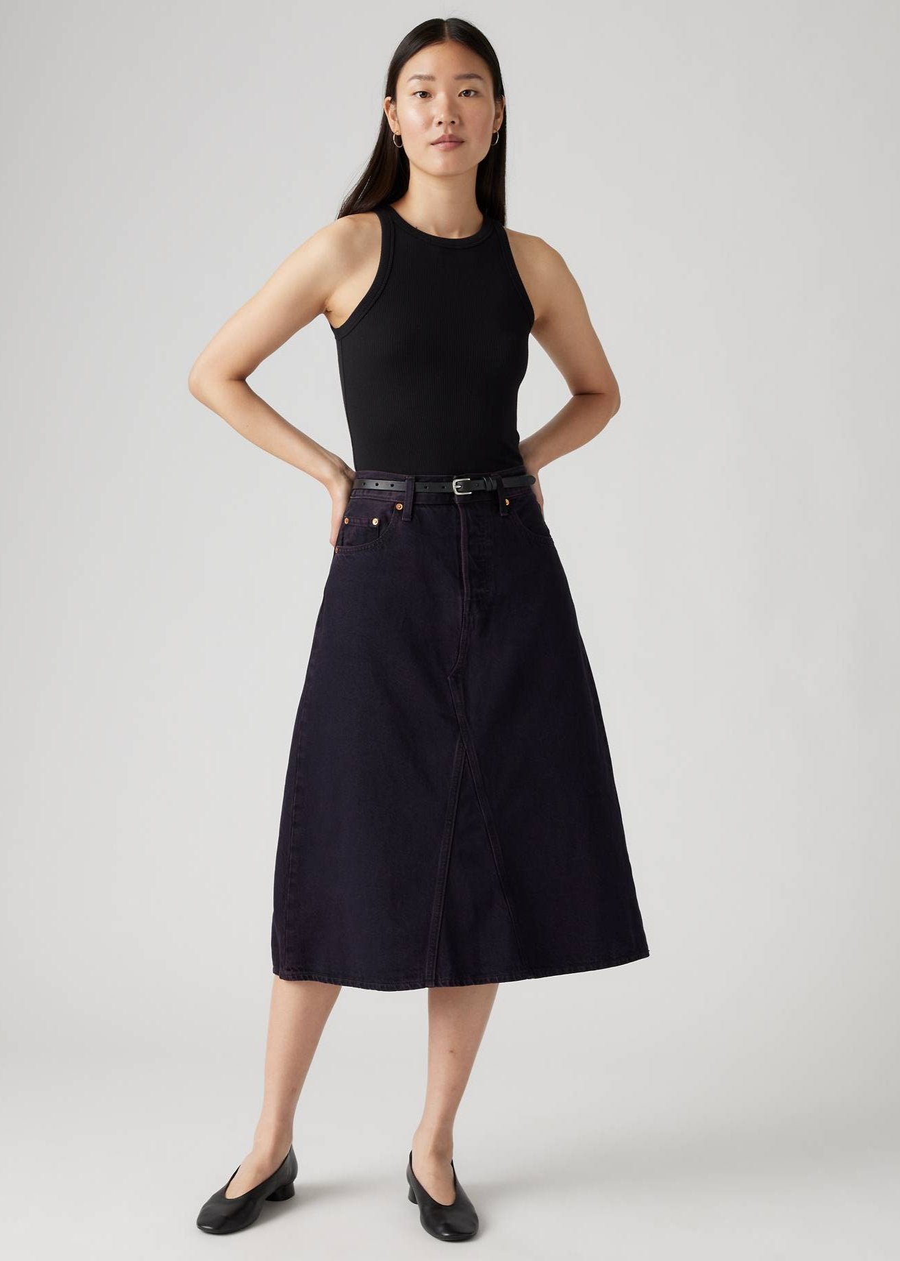 LEVI'S HIGH RISE DECON DENIM SKIRT