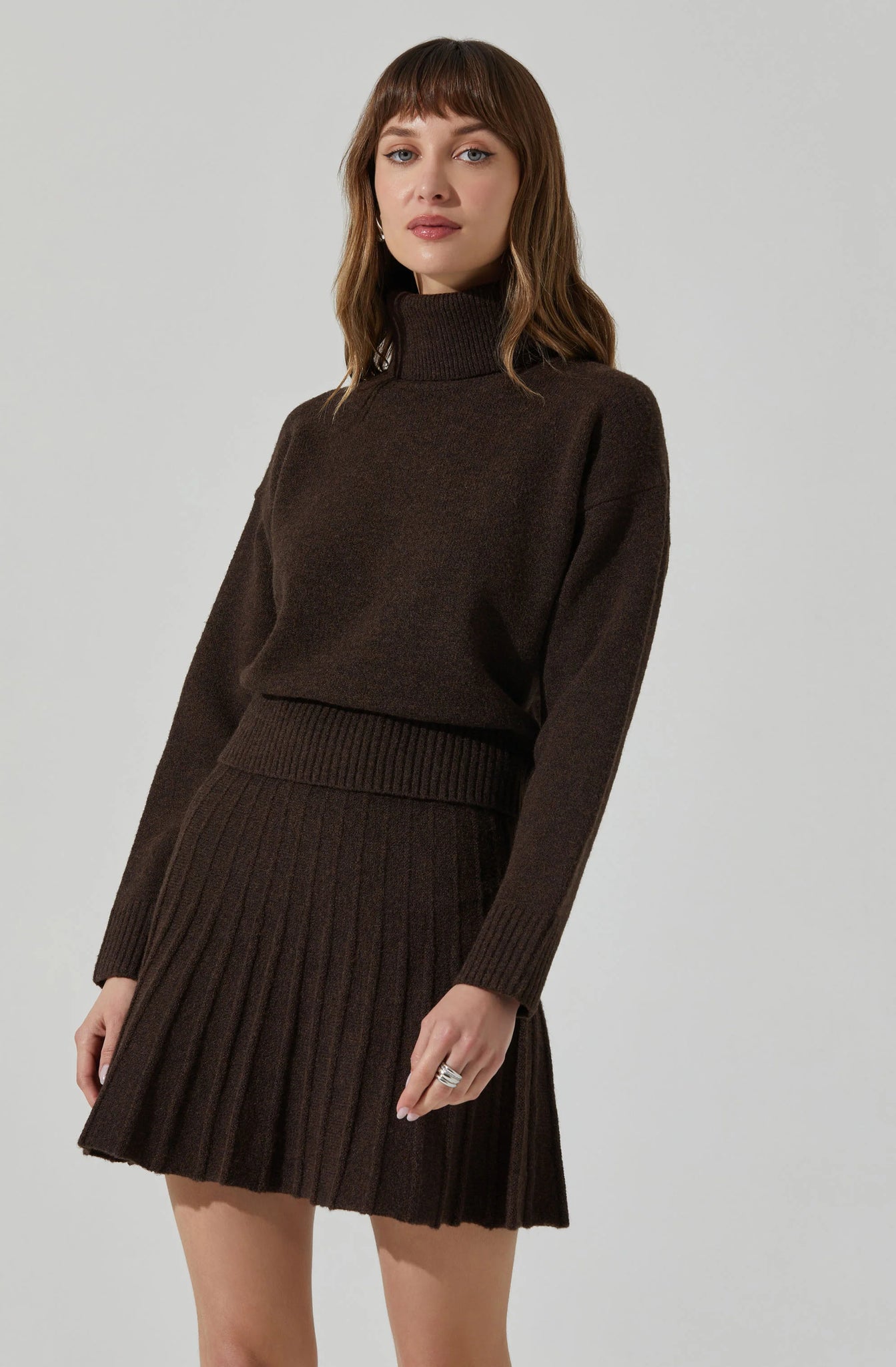 MARCI PLEATED KNIT SKIRT