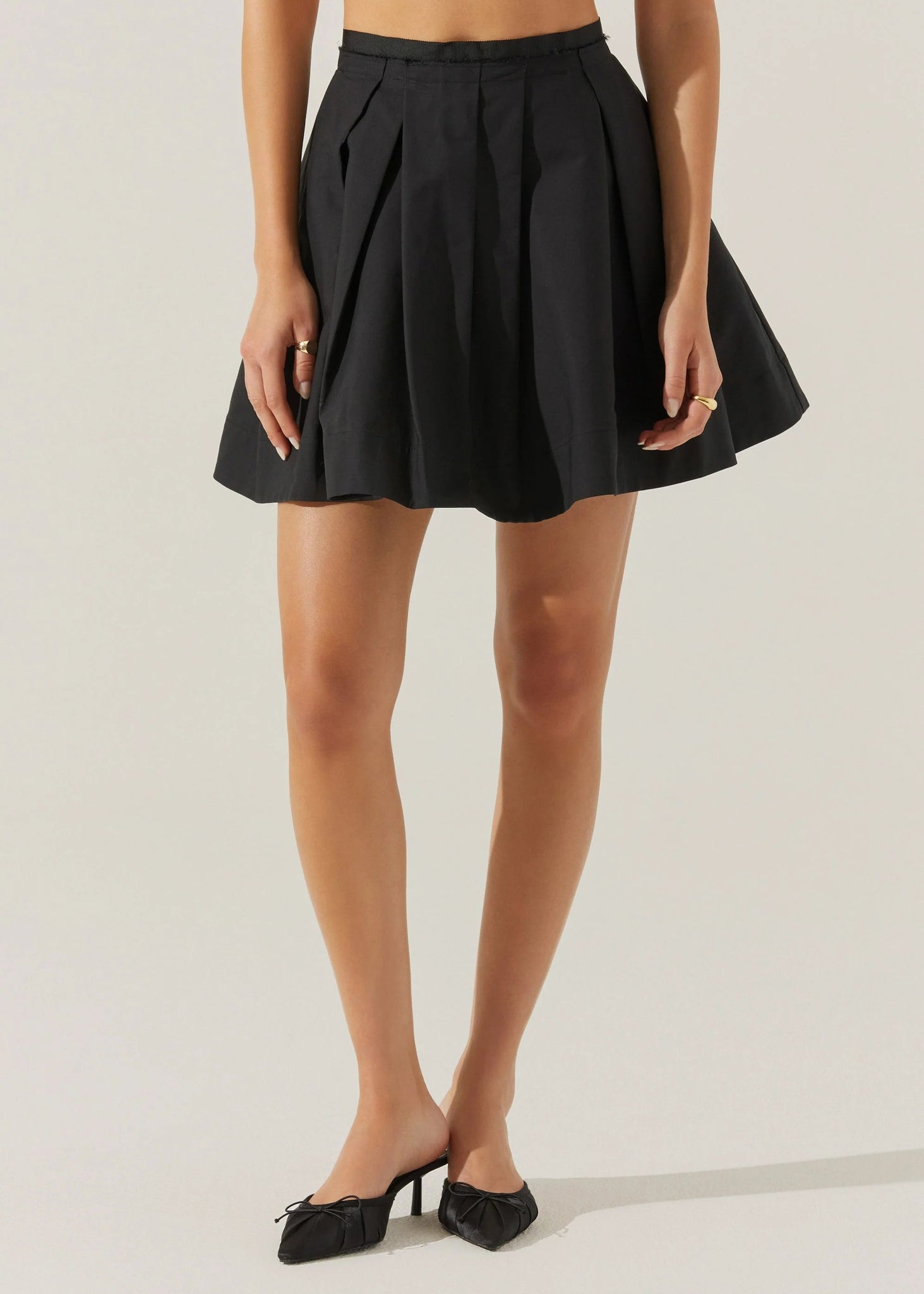 THEIA PLEATED MINI-SKIRT