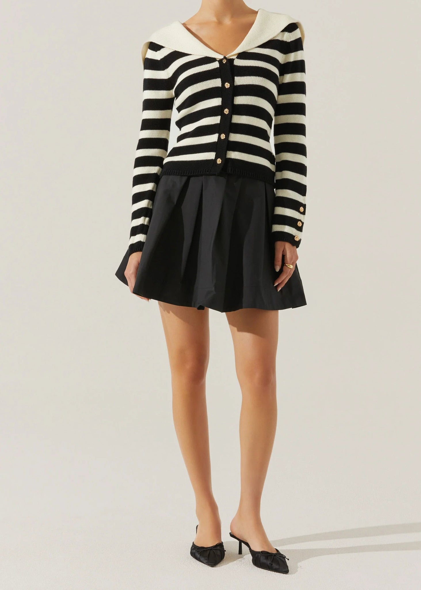 THEIA PLEATED MINI-SKIRT