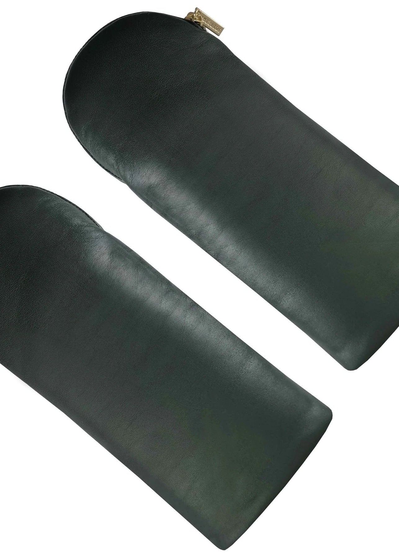 ARISTIDE ARMY GREEN & CAMEL UNZIP MITTENS