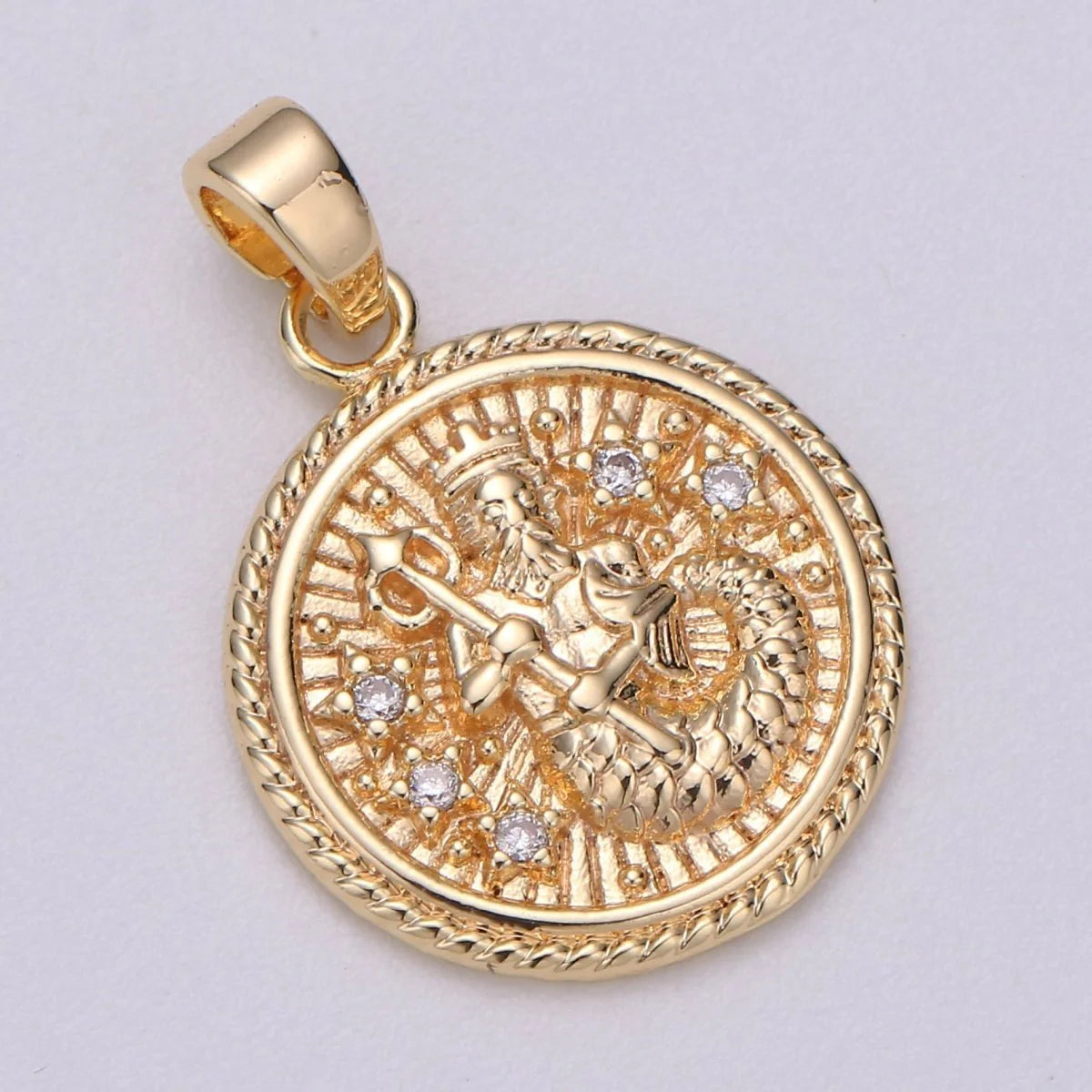 ZODIAC SIGN MEDALLION COIN CHARM