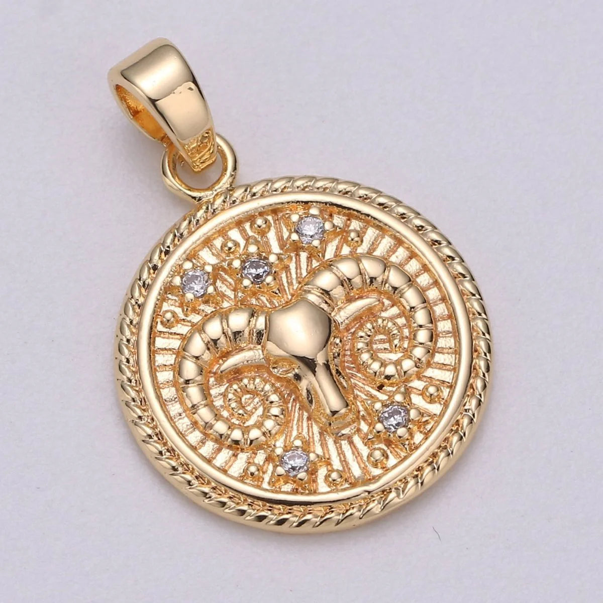 ZODIAC SIGN MEDALLION COIN CHARM