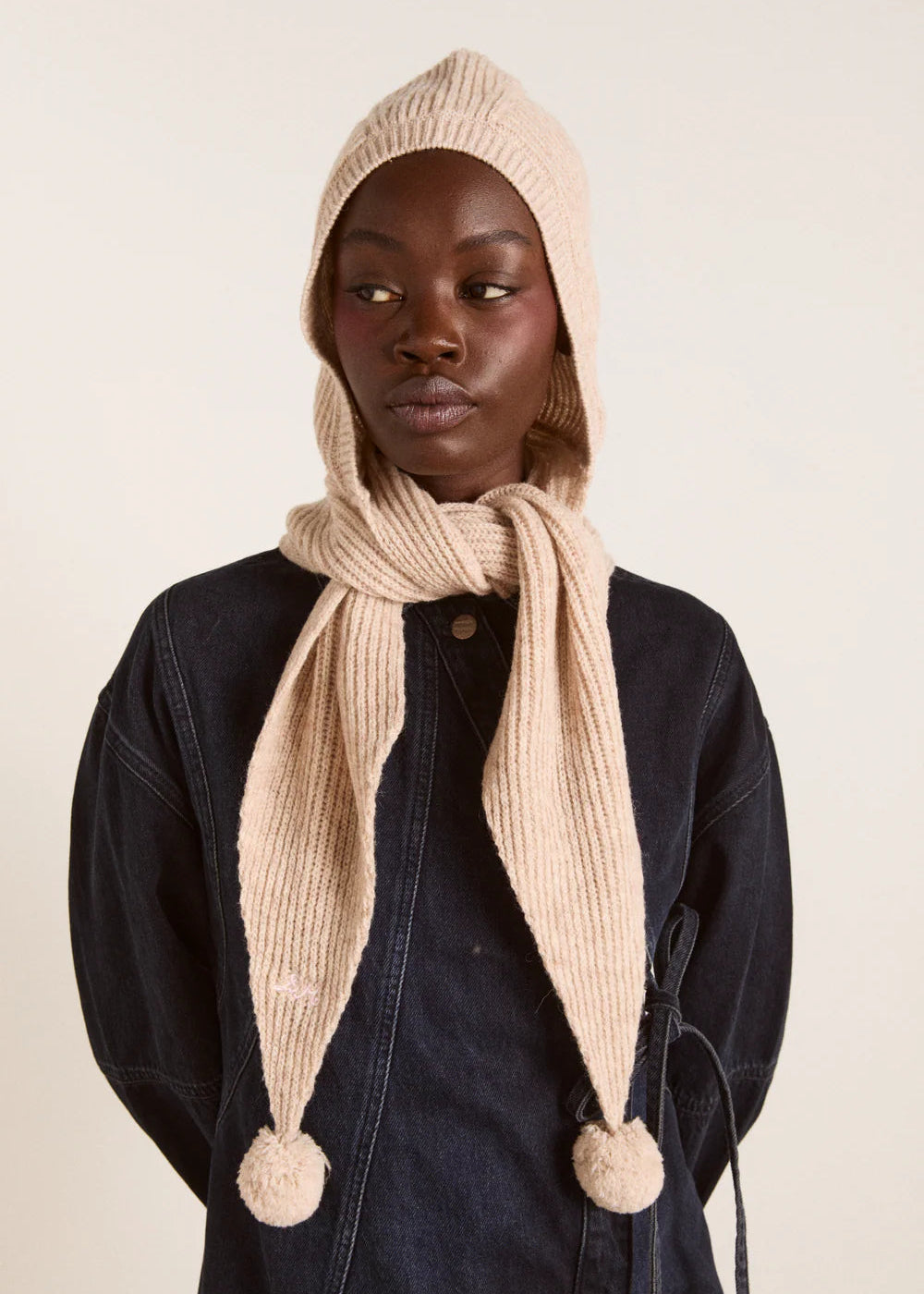 DAMSON MADDER TIE FRONT HOOD