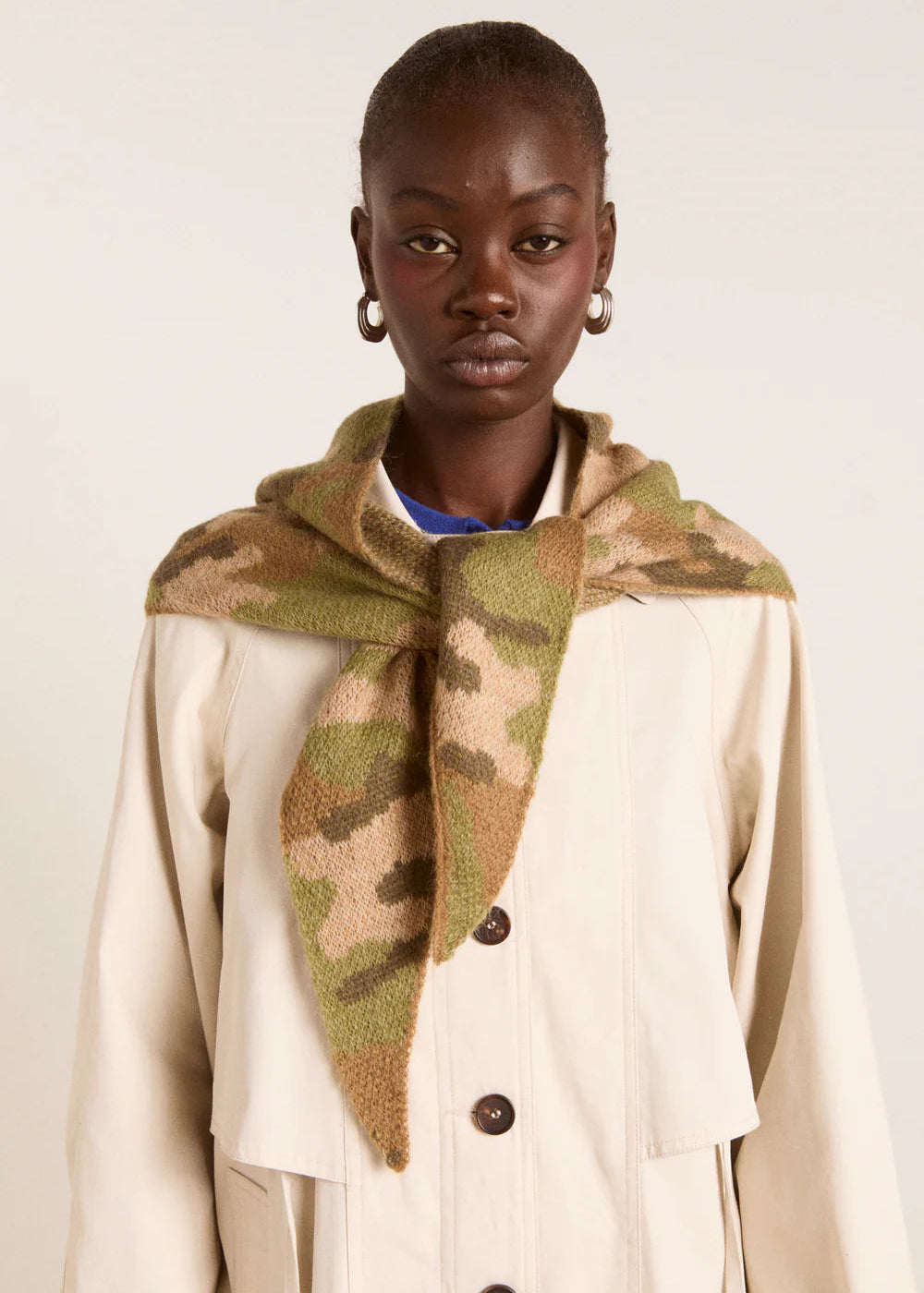 DAMSON MADDER KNITTED HEAD SCARF