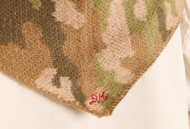 DAMSON MADDER KNITTED HEAD SCARF