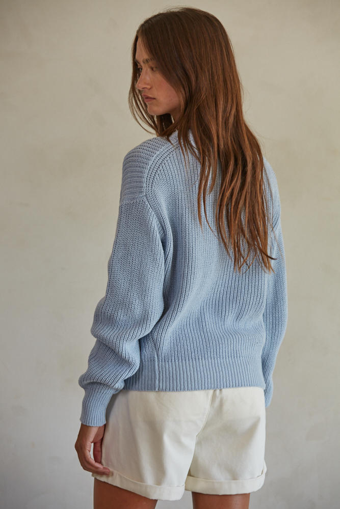 MILA BABY BLUE PULLOVER SWEATER