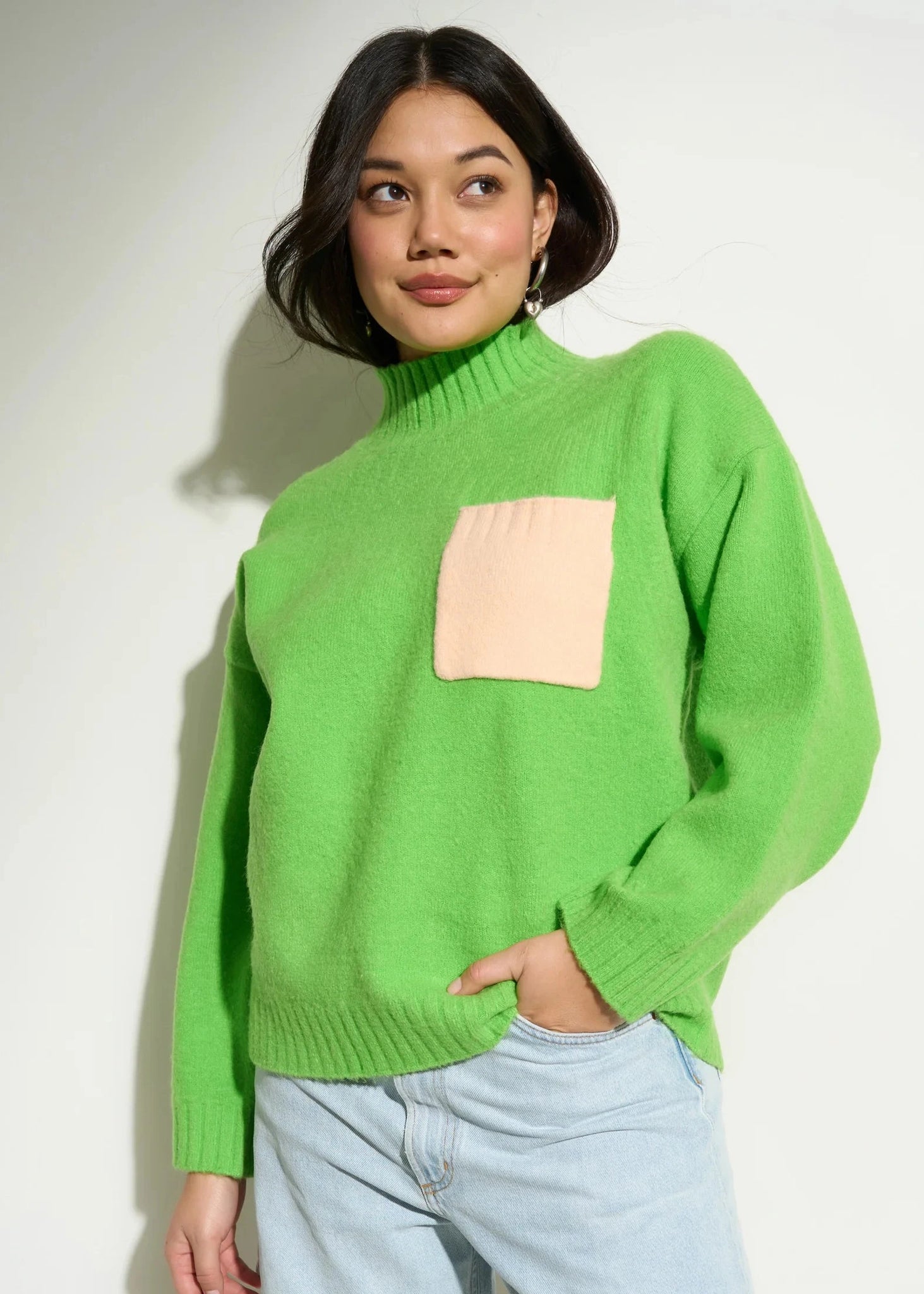 BARRI OVERSIZED KNIT TURTLENECK