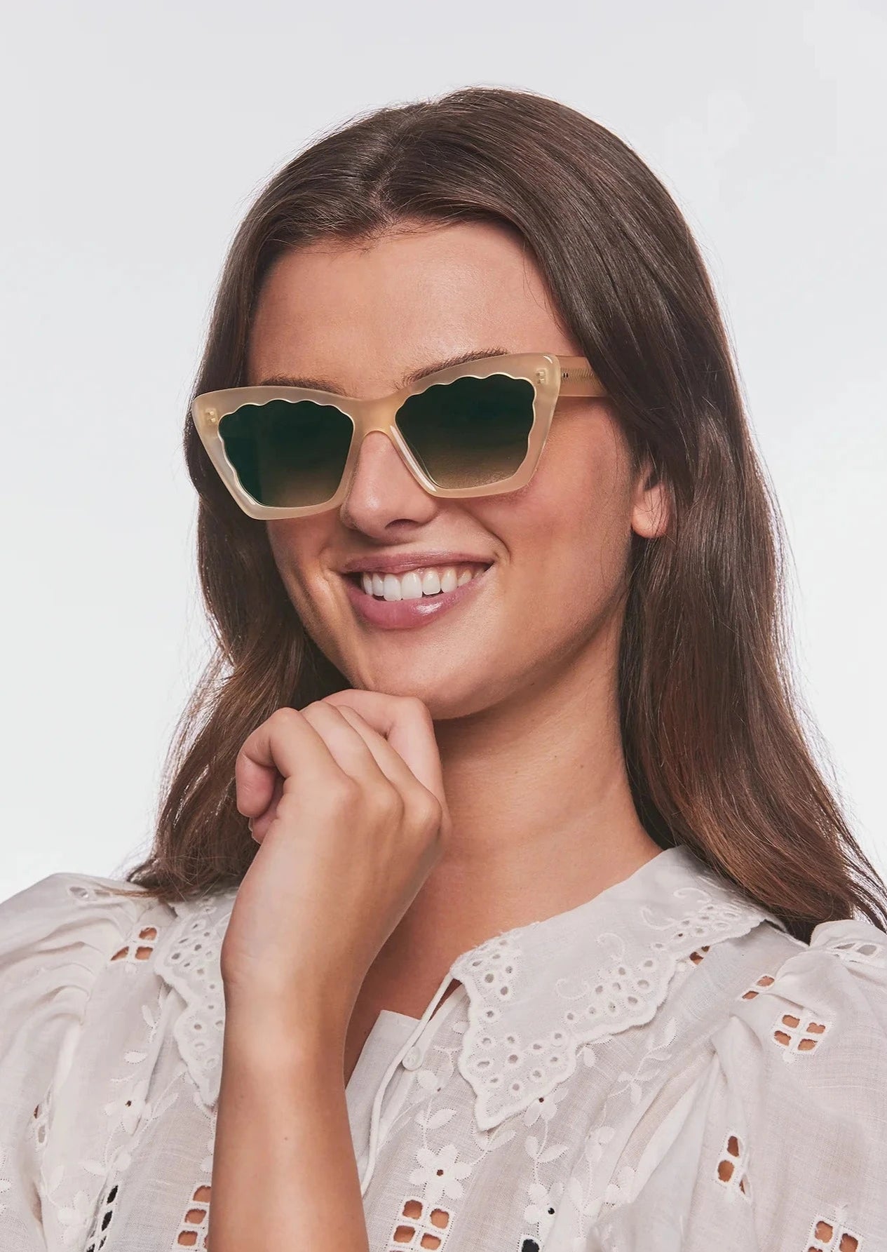 KREWE BRIGITTE BLONDE SUNGLASSES