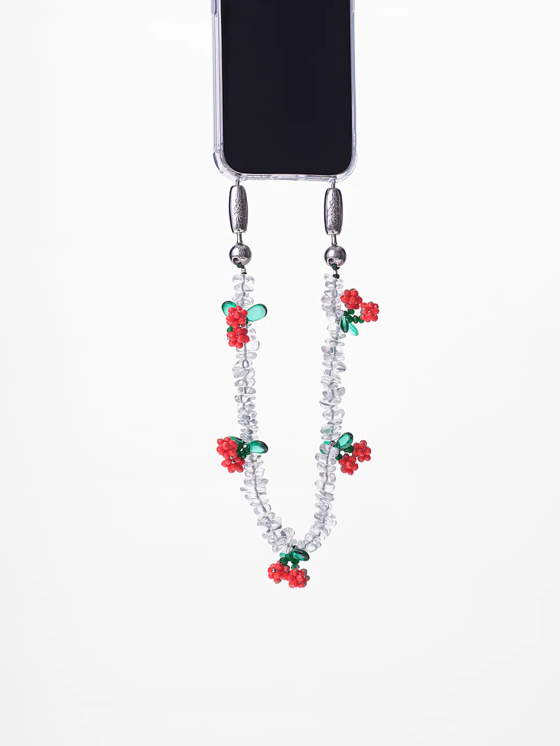 OSSA NEW YORK CHERRY WRISTLET PHONE CHAIN