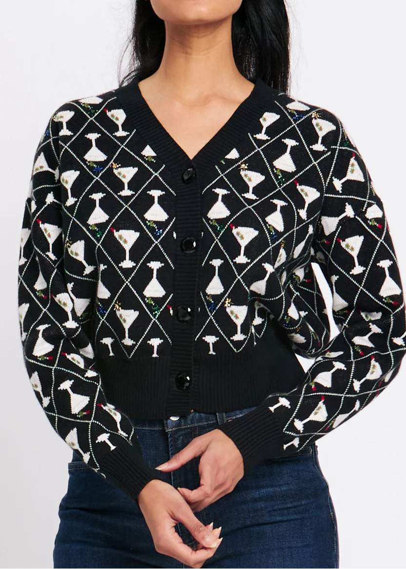 RACHEL ANTONOFF MINI MARTINIS CARDIGAN