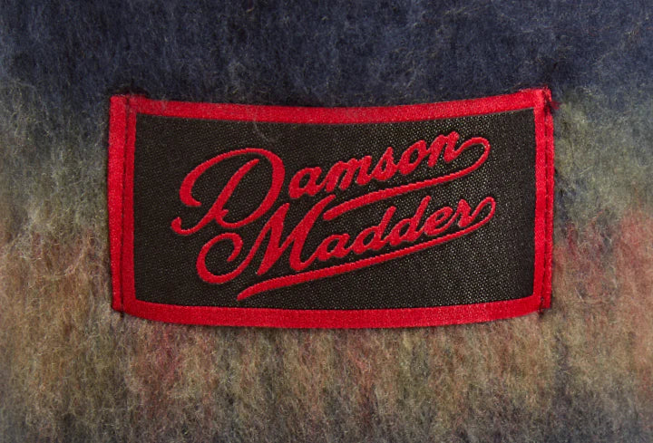 DAMSON MADDER NAVY STRIPE FLUFFY SCARF