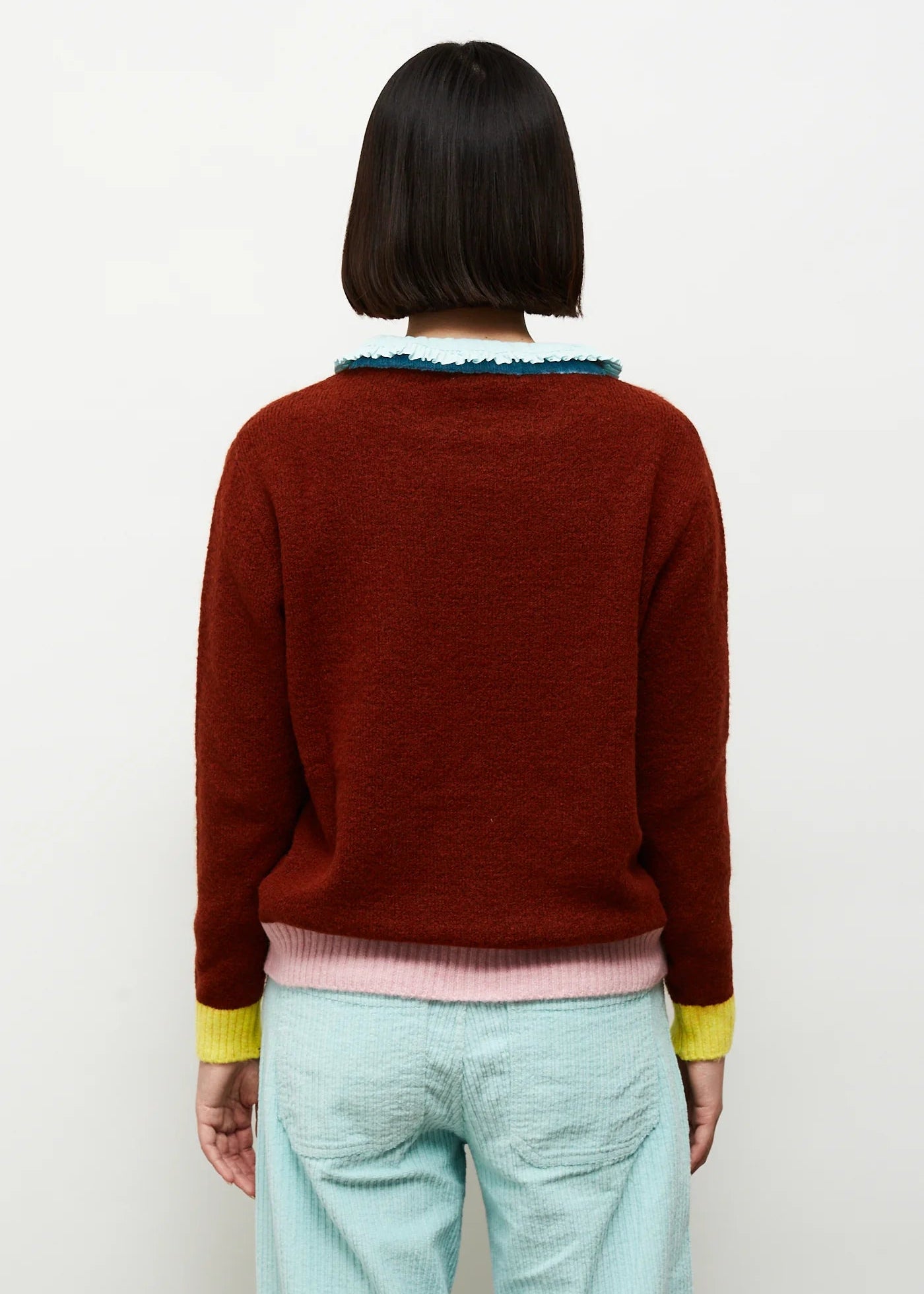 JERSEY MIXED UP SWEATER