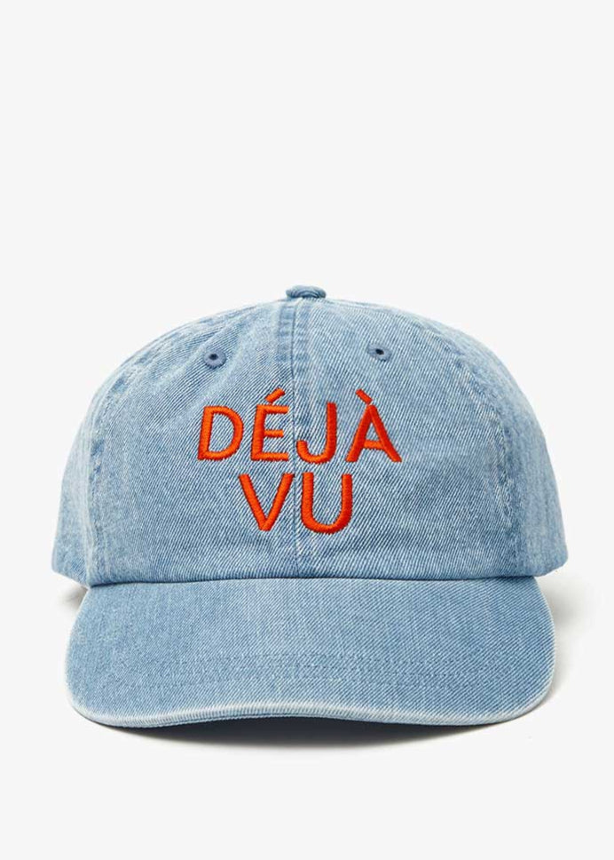 CLARE V. DENIM DEJA VU BASEBALL HAT