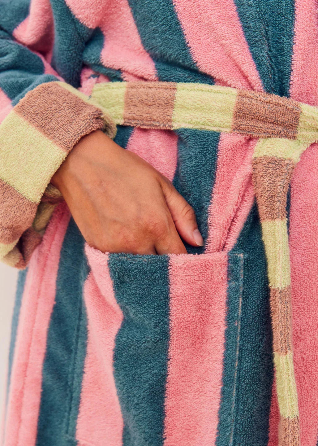 DUSEN DUSEN MARTINE STRIPE BATHROBE