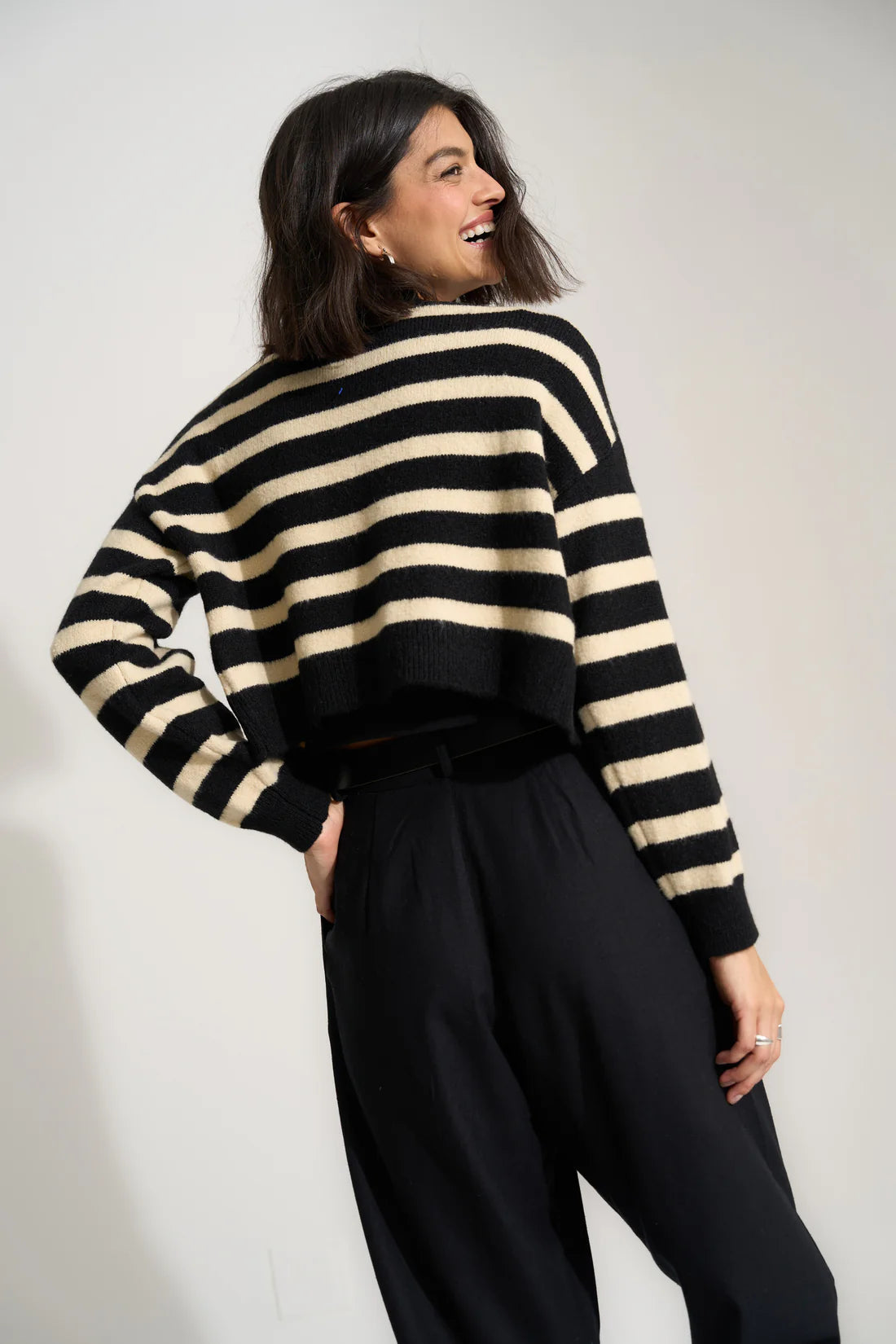 FIA STRIPED CARDIGAN