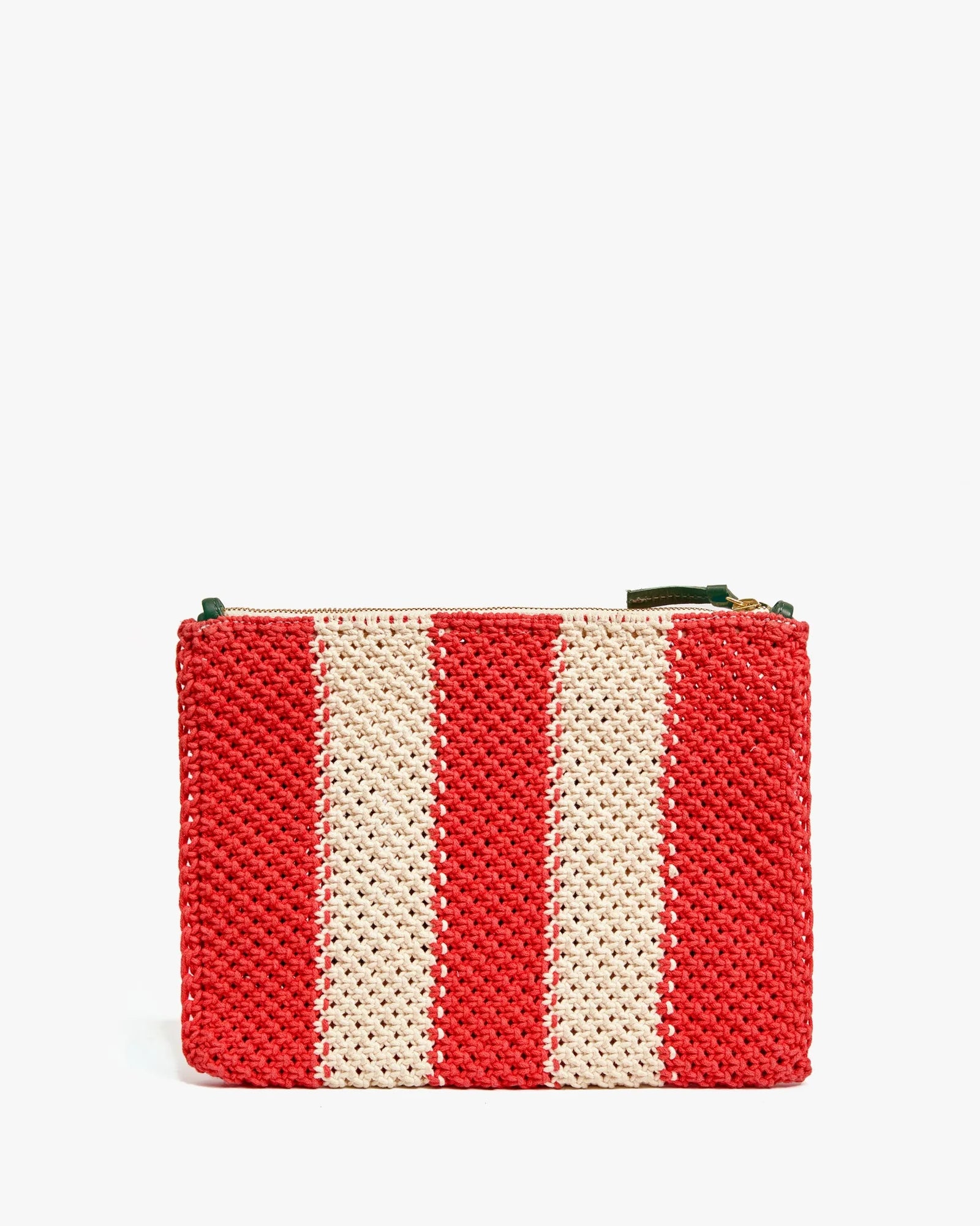 CLARE V. FLAT CROCHET CIAO CLUTCH WITH TABS