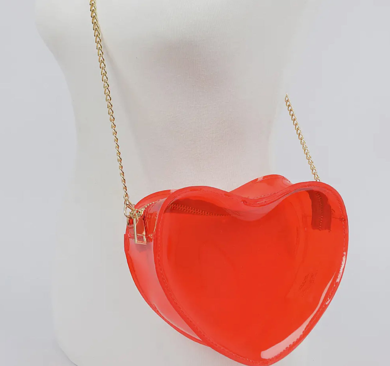 AMORE CLEAR HEART CROSSBODY BAG