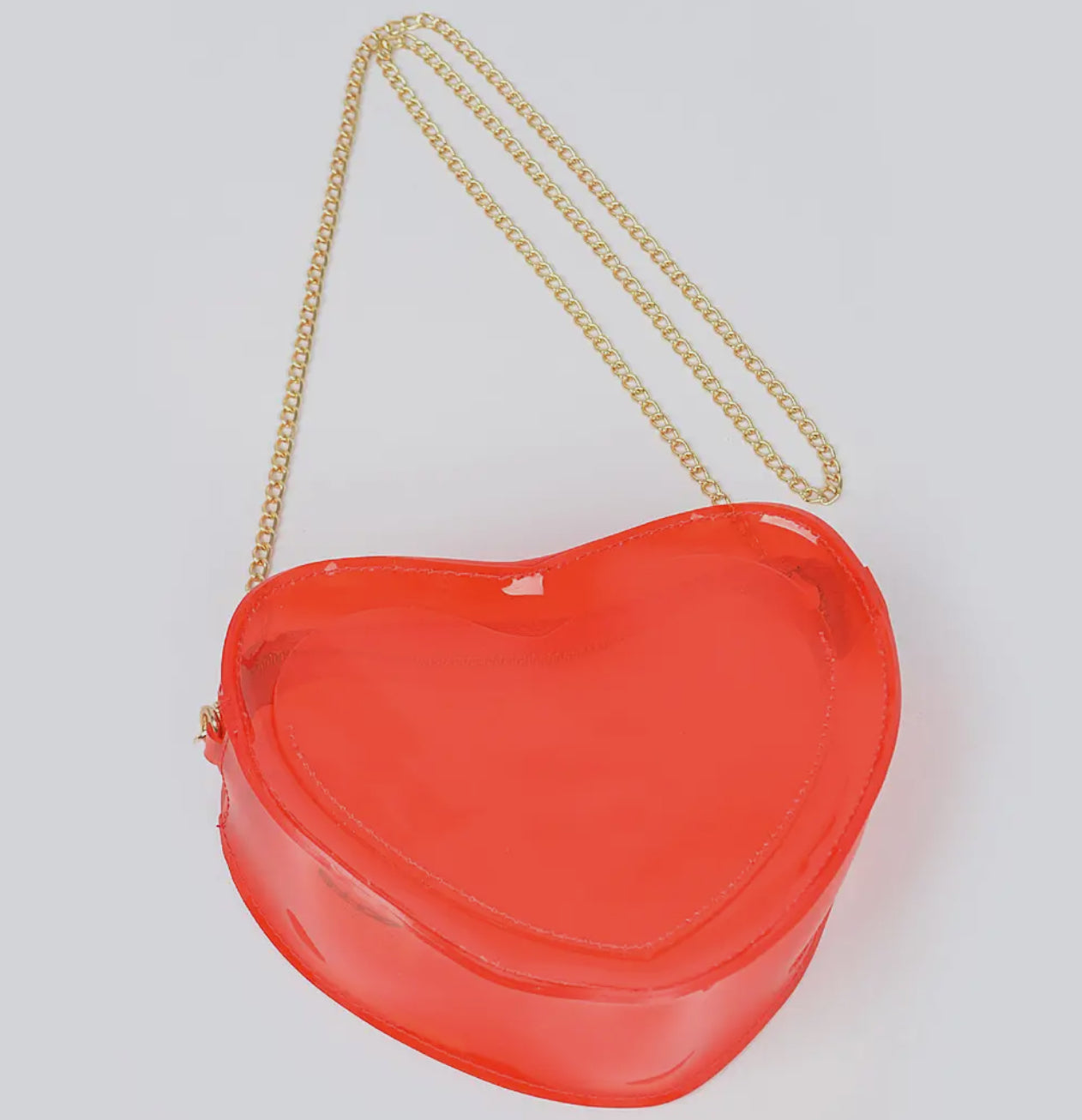 AMORE CLEAR HEART CROSSBODY BAG