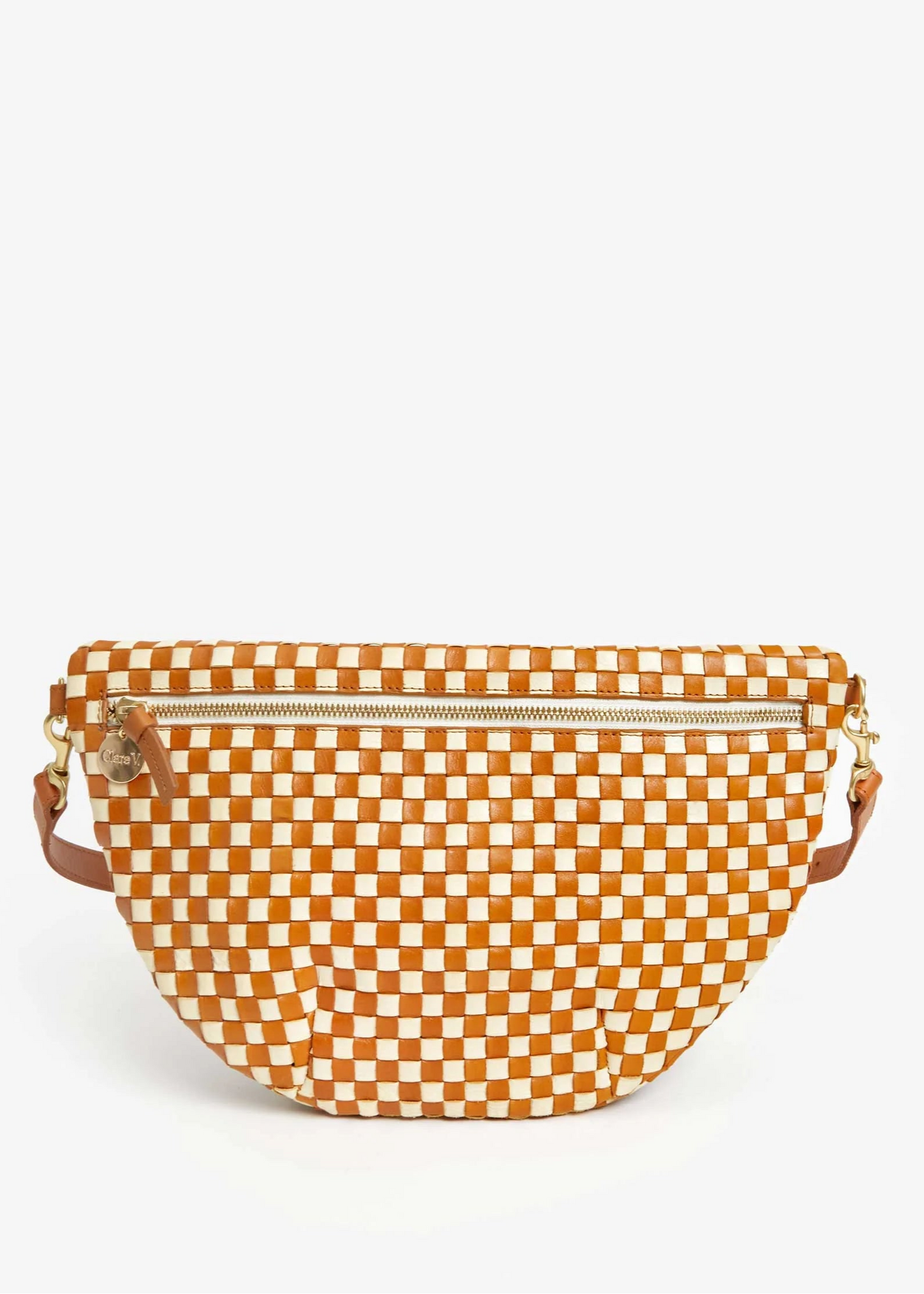 CLARE V. WOVEN GRANDE FANNY