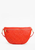 CLARE V. WOVEN BRIGHT POPPY GRANDE FANNY
