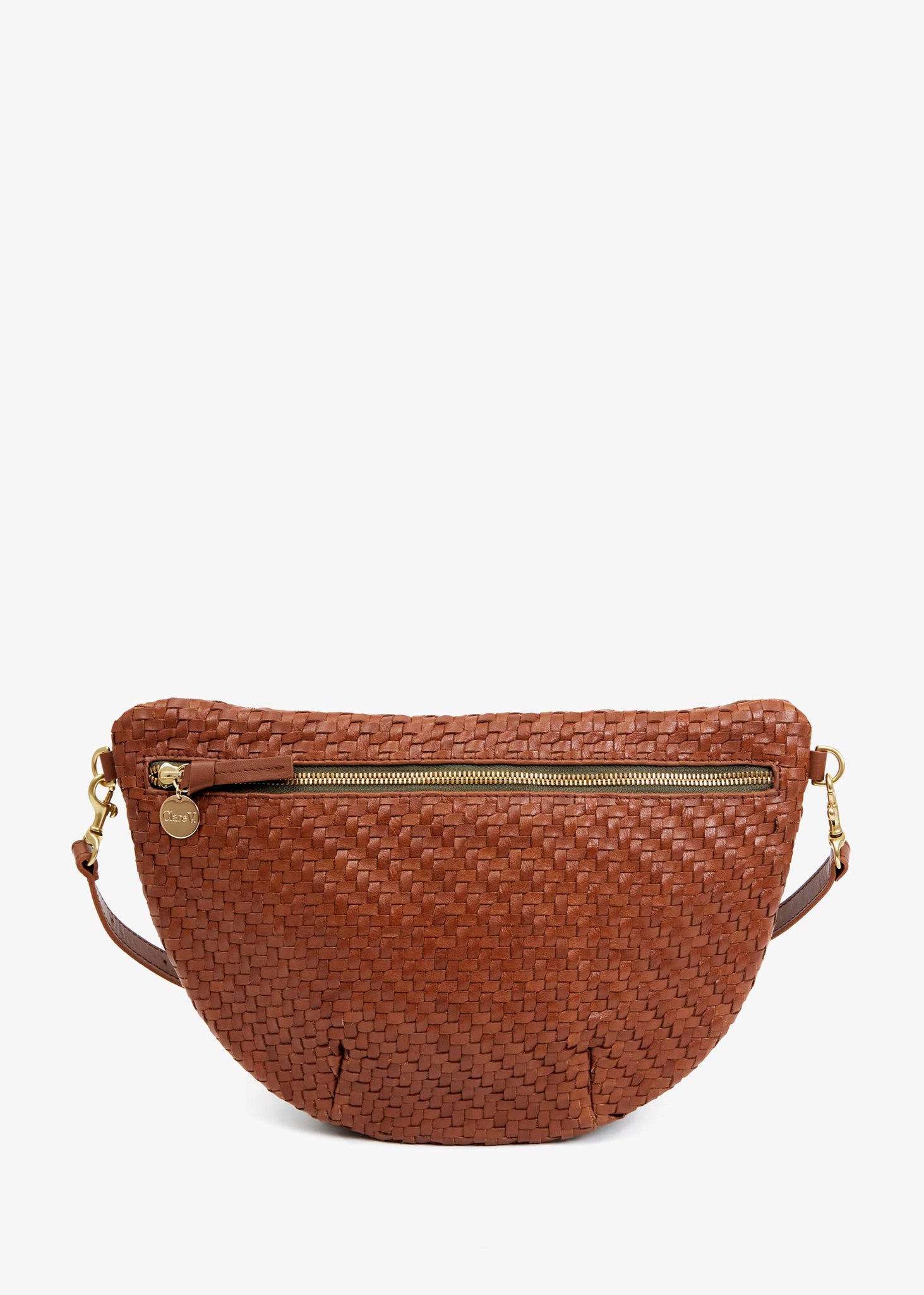 CLARE V. WOVEN GRANDE FANNY