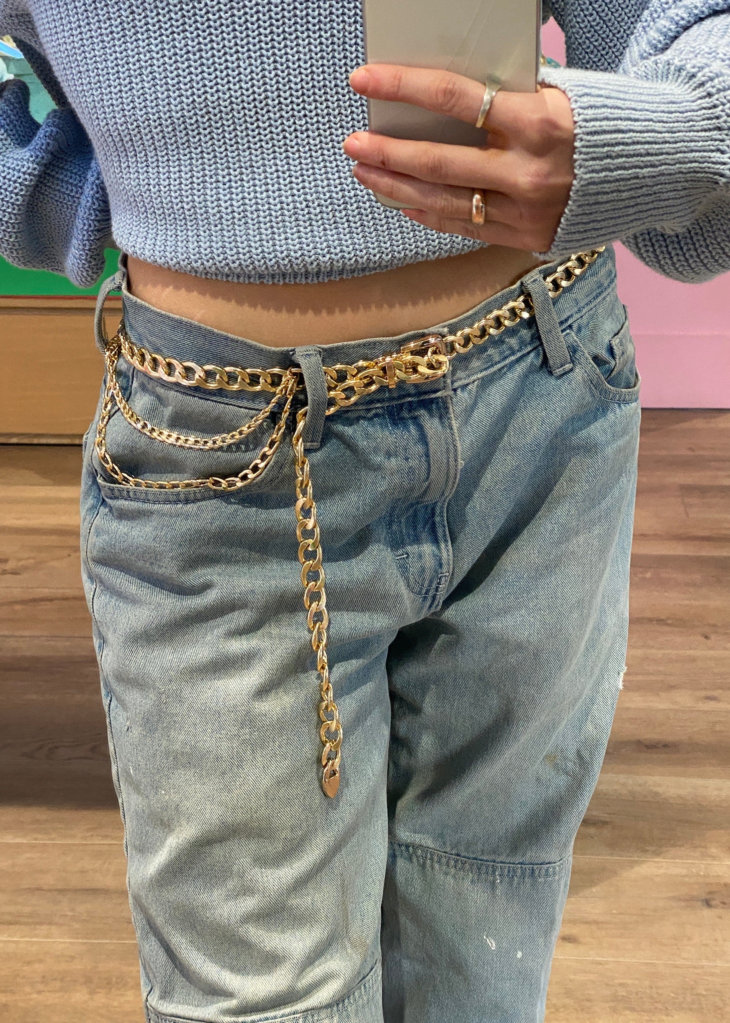 LUCIA MULTI LAYER CHAIN BELT