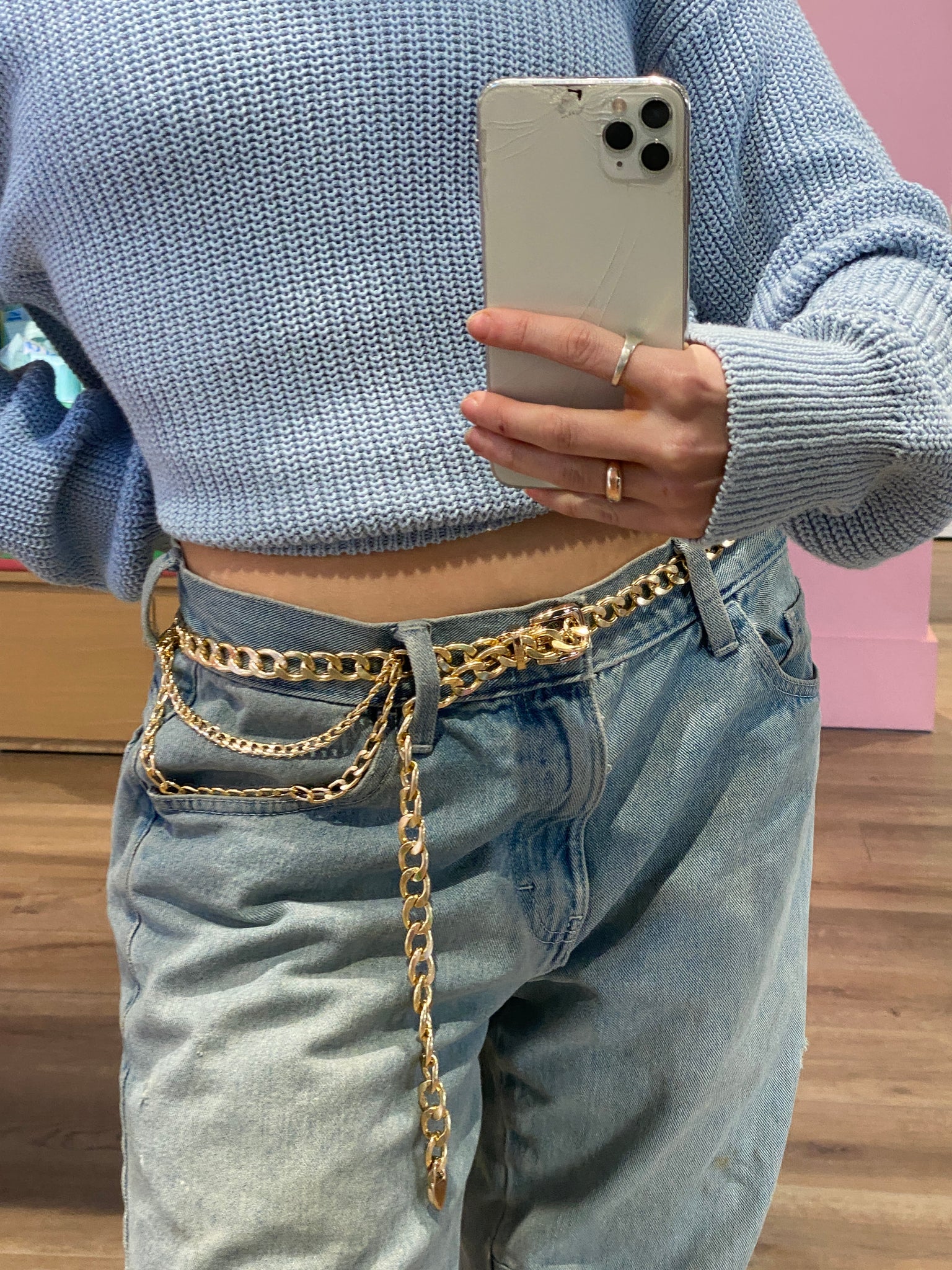 LUCIA MULTI LAYER CHAIN BELT