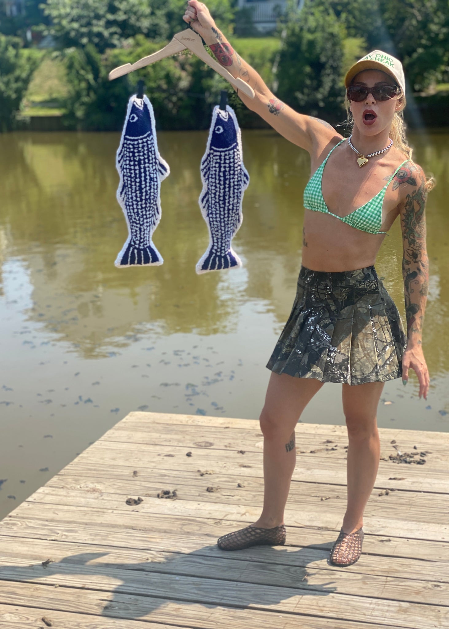 STRIPPER FISHING TROPHY PILLOW