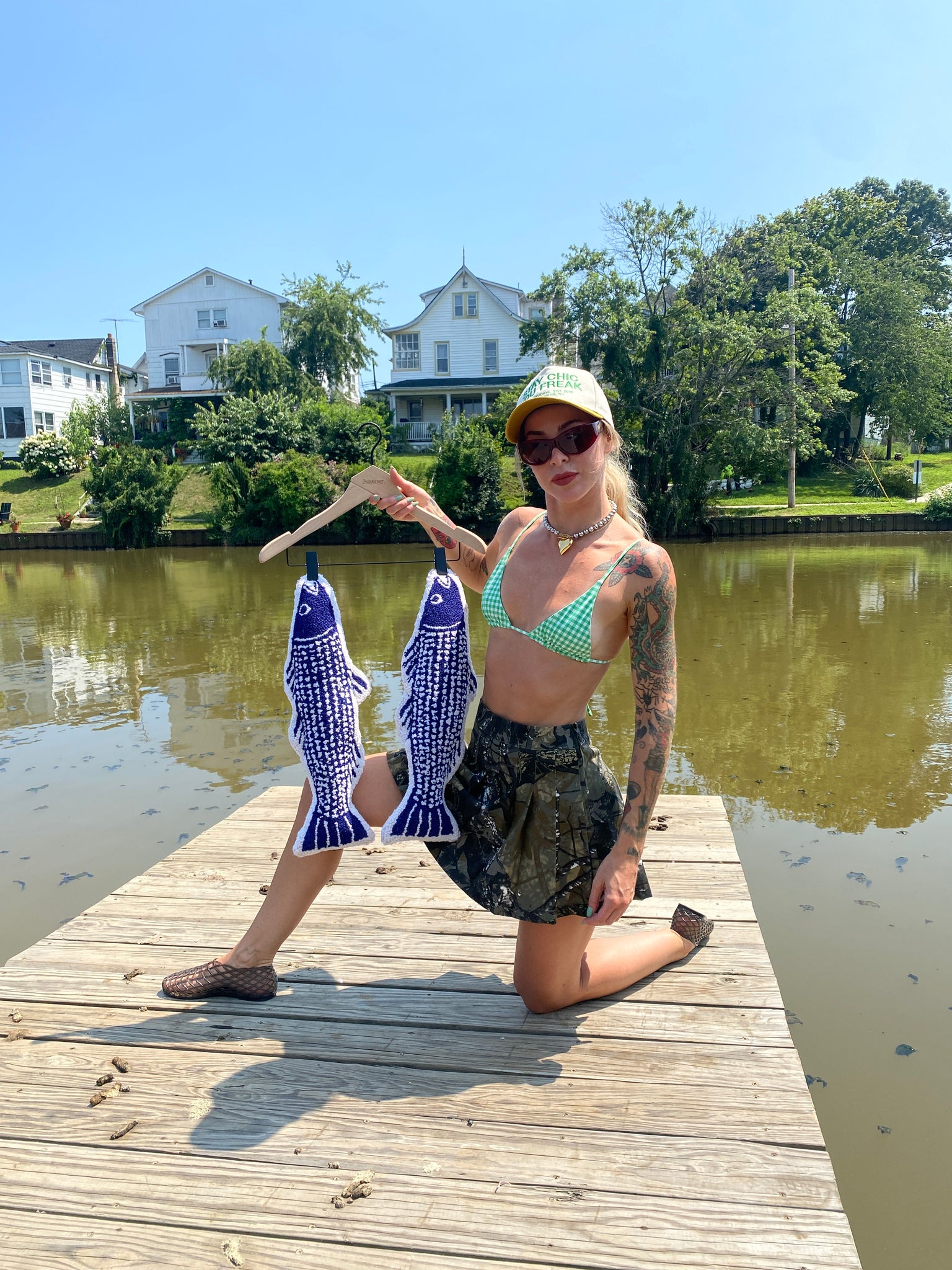 STRIPPER FISHING TROPHY PILLOW