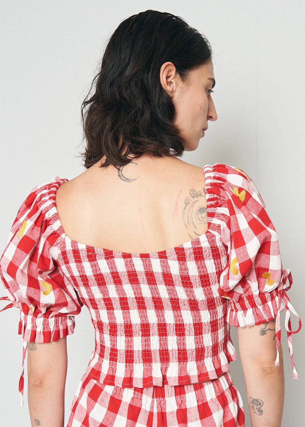 F.B.C SPAGHETTI WESTERN SMOCKED BLOUSE