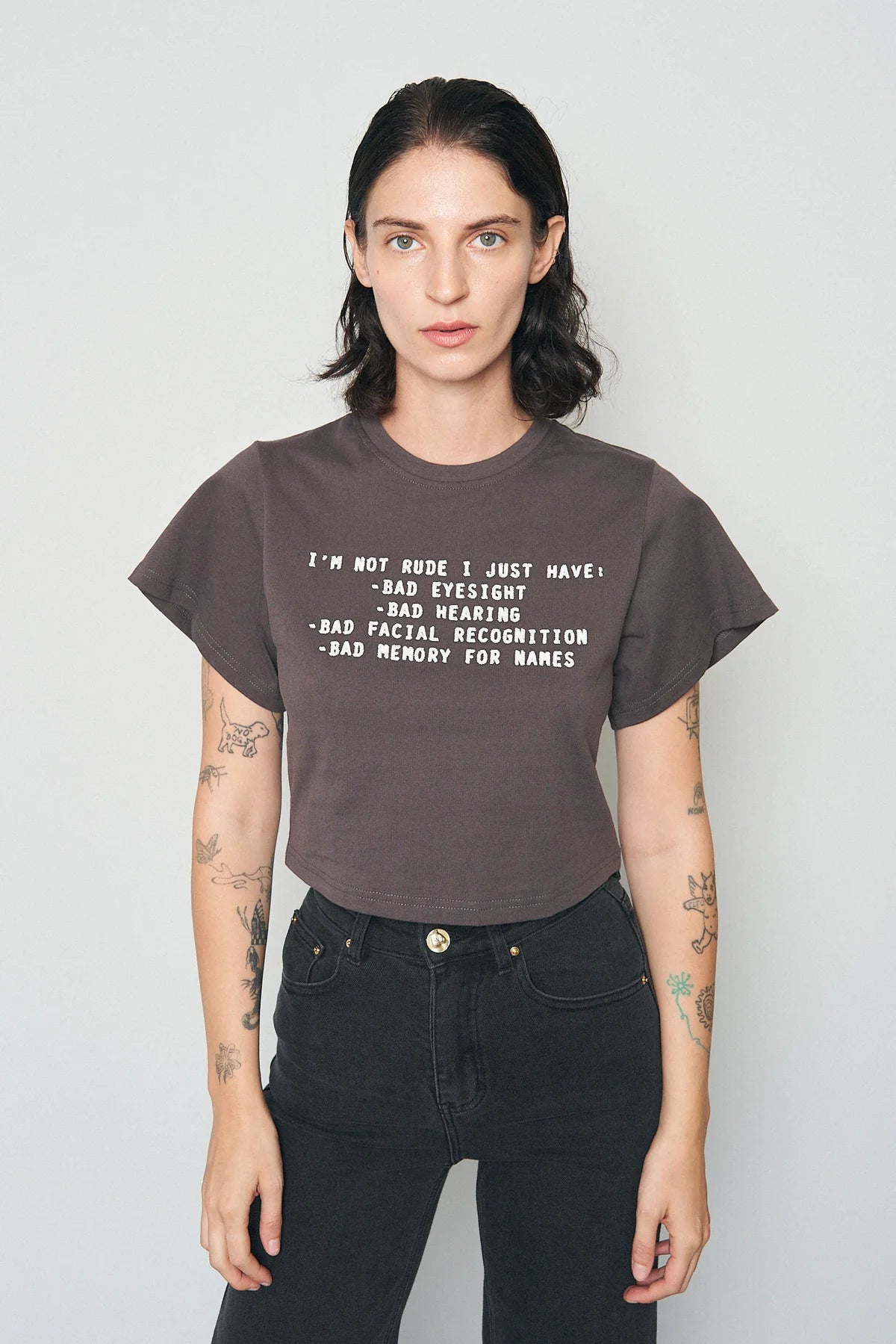 F.B.C. NOT RUDE CROP TEE
