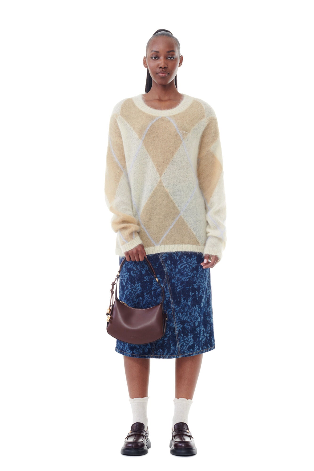 GANNI LIGHT MOHAIR PULLOVER SWEATER