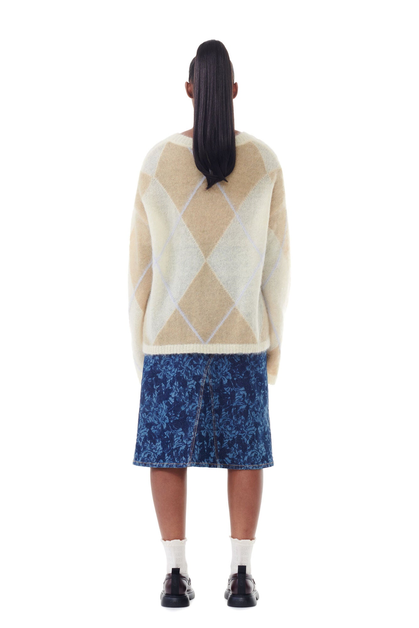 GANNI LIGHT MOHAIR PULLOVER SWEATER