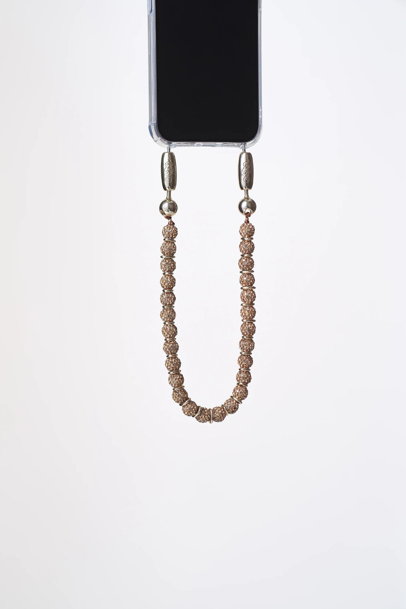 OSSA NEW YORK LINKED PAVE WRISTLET PHONE CHAIN