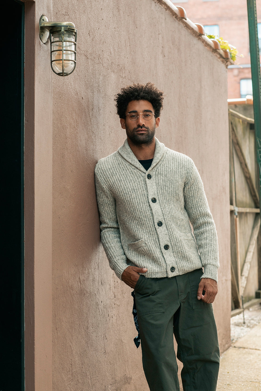 SCHOTT YAK BLEND CARDIGAN