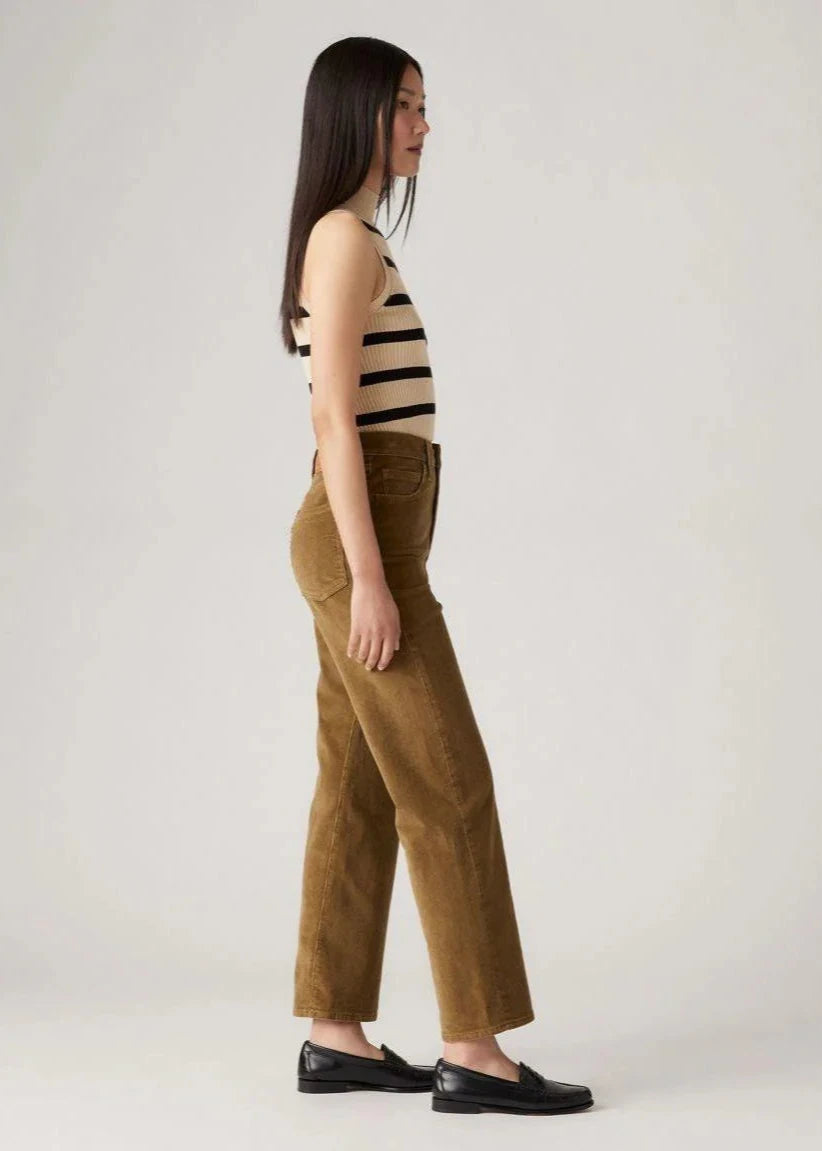 LEVI'S RIBCAGE STRAIGHT CORD ANKLE PANTS