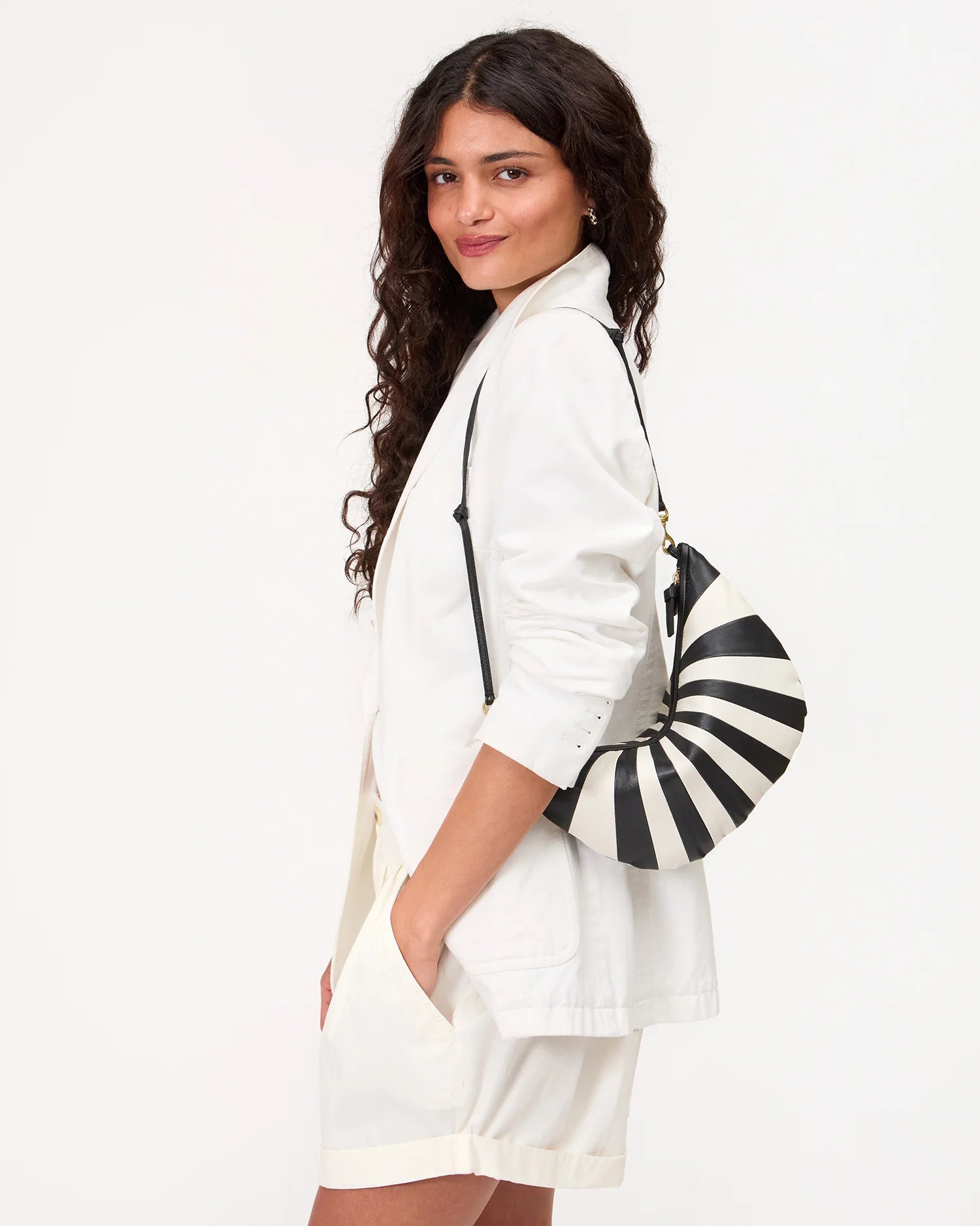 CLARE V. NAPPA SUNBURST LUNE BAG