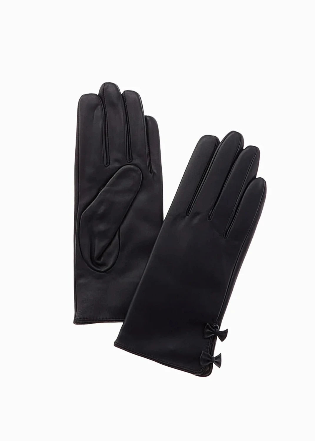 ALLINA BOW FAUX LEATHER GLOVES