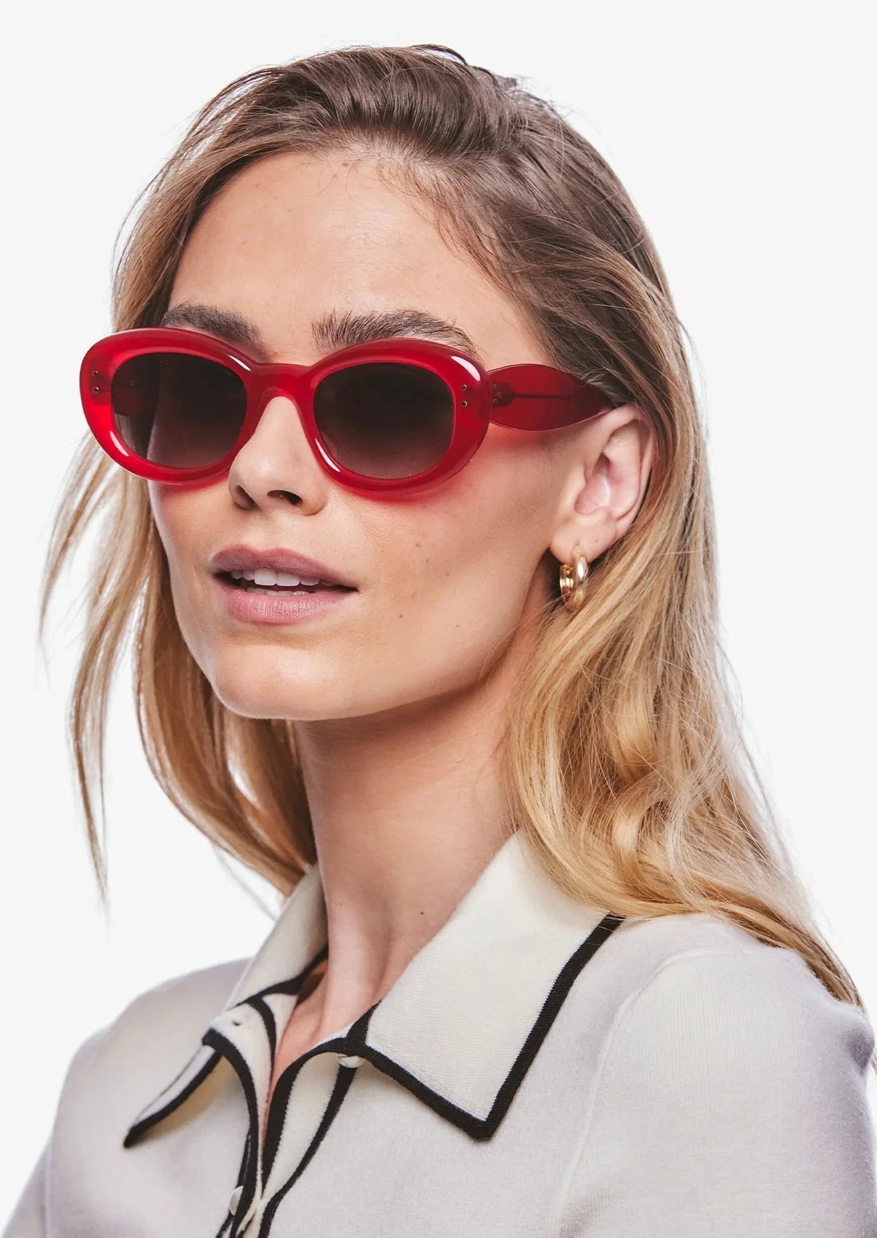 KREWE MARGARET CHERRY SUNGLASSES