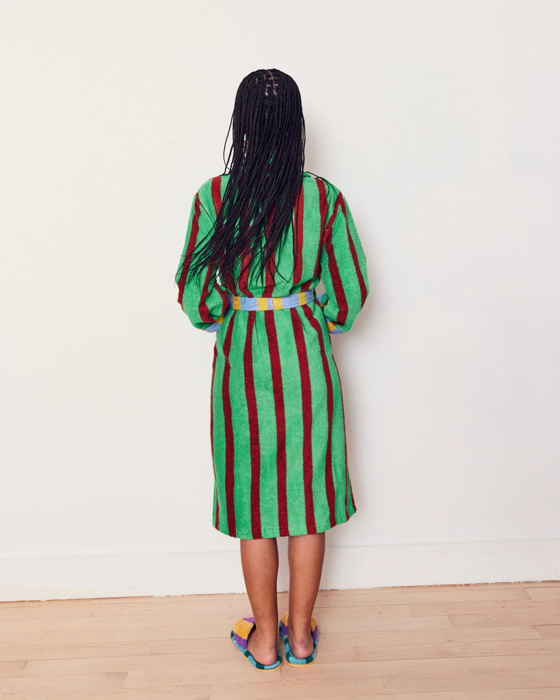 DUSEN DUSEN NICOLAS STRIPE BATHROBE