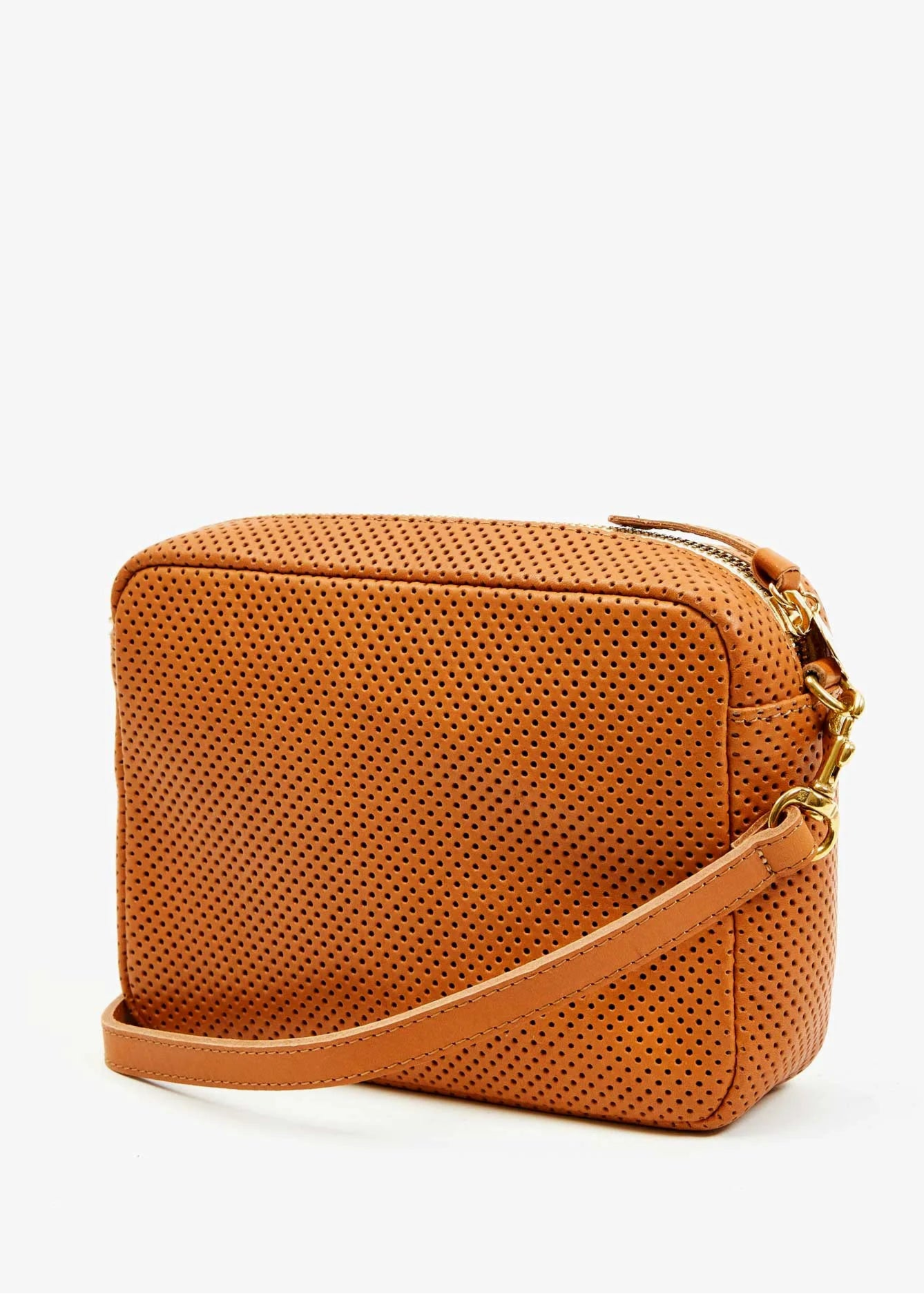 CLARE V. PERFORATED STRIPES MIDI SAC