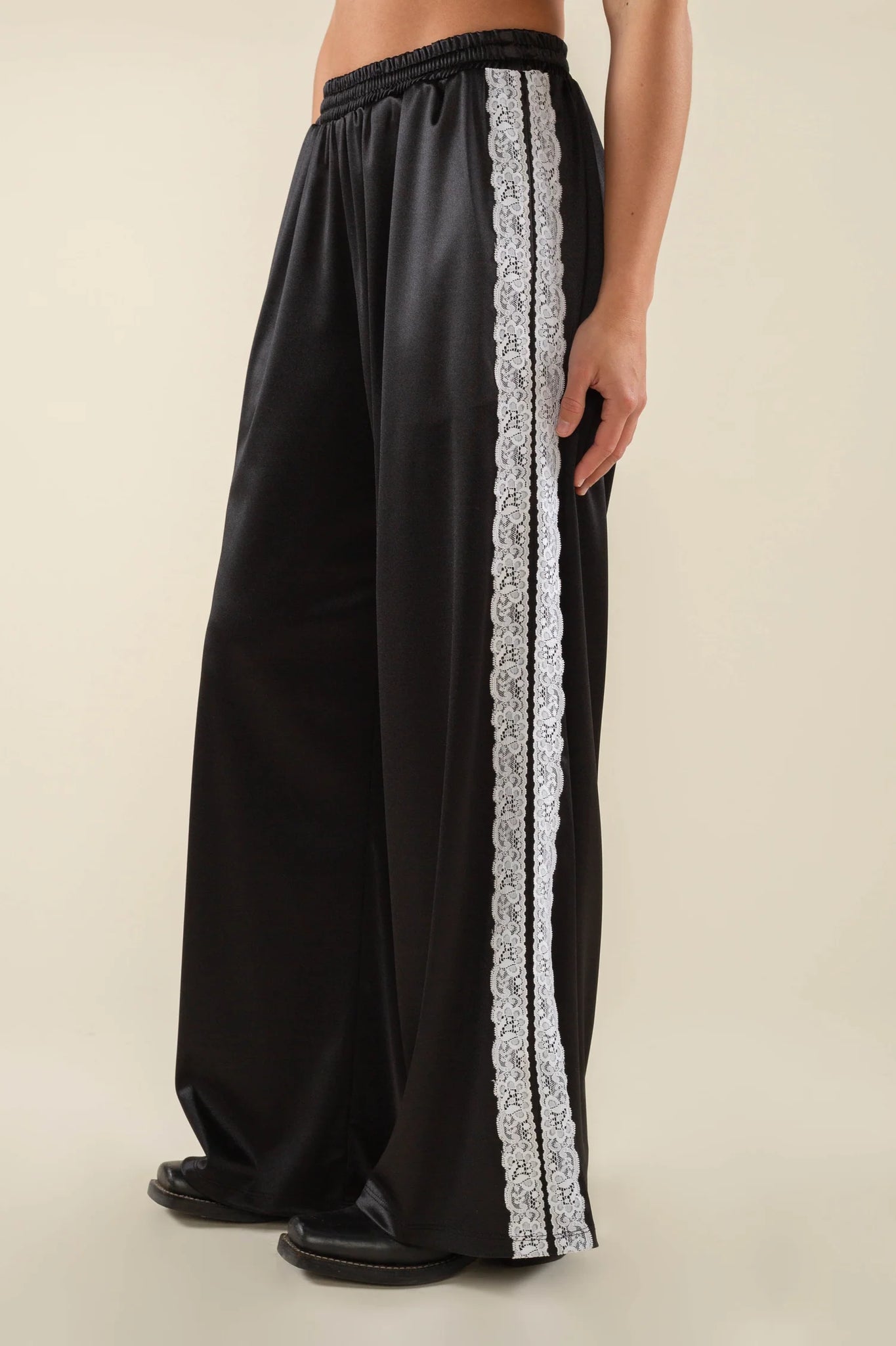 NINA LACE TRIM TRACK PANT