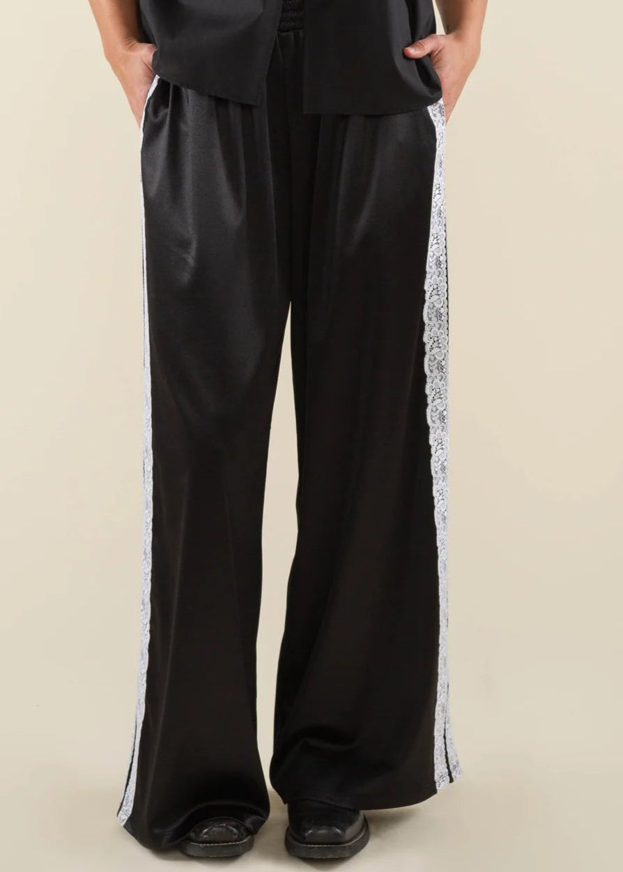 NINA LACE TRIM TRACK PANT