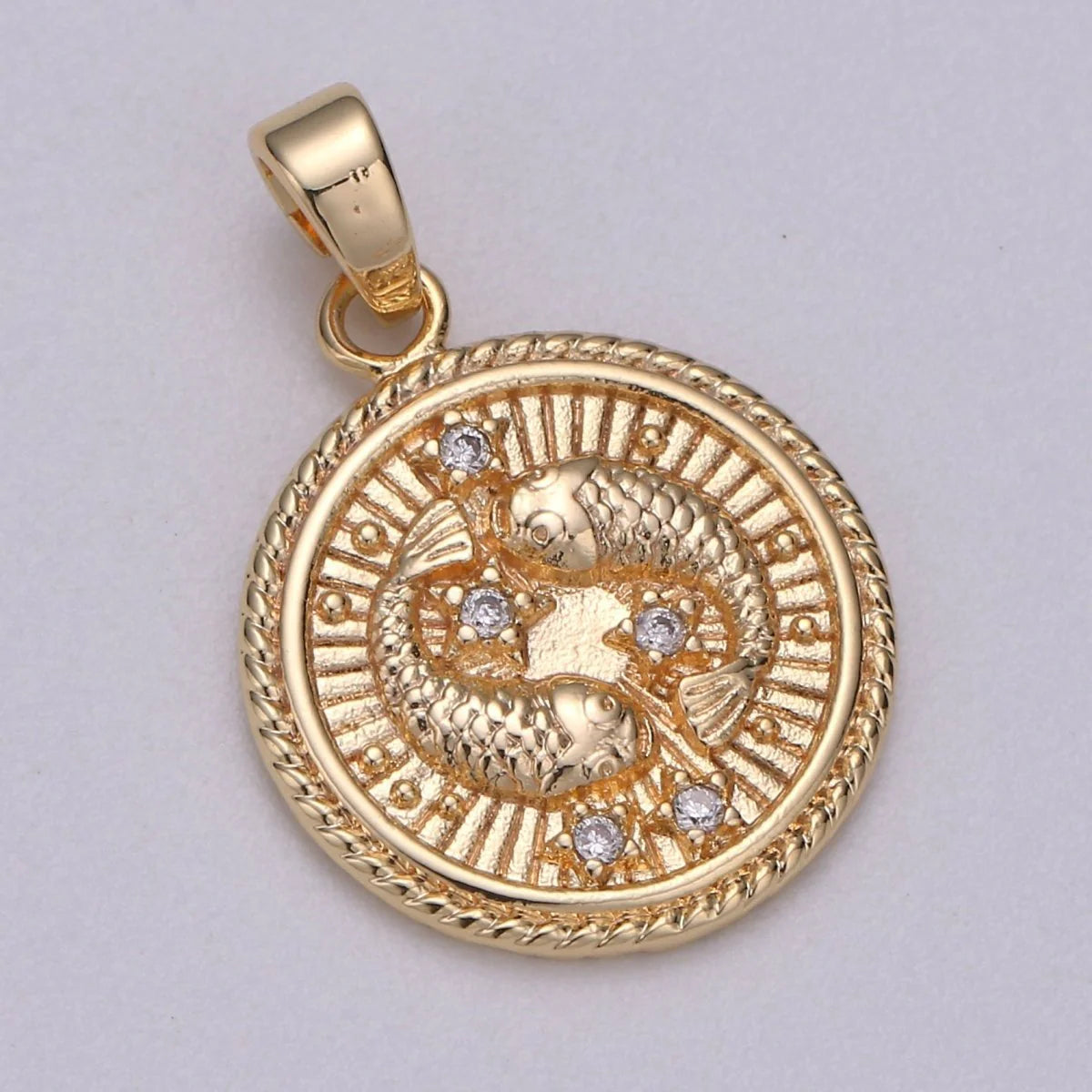 ZODIAC SIGN MEDALLION COIN CHARM